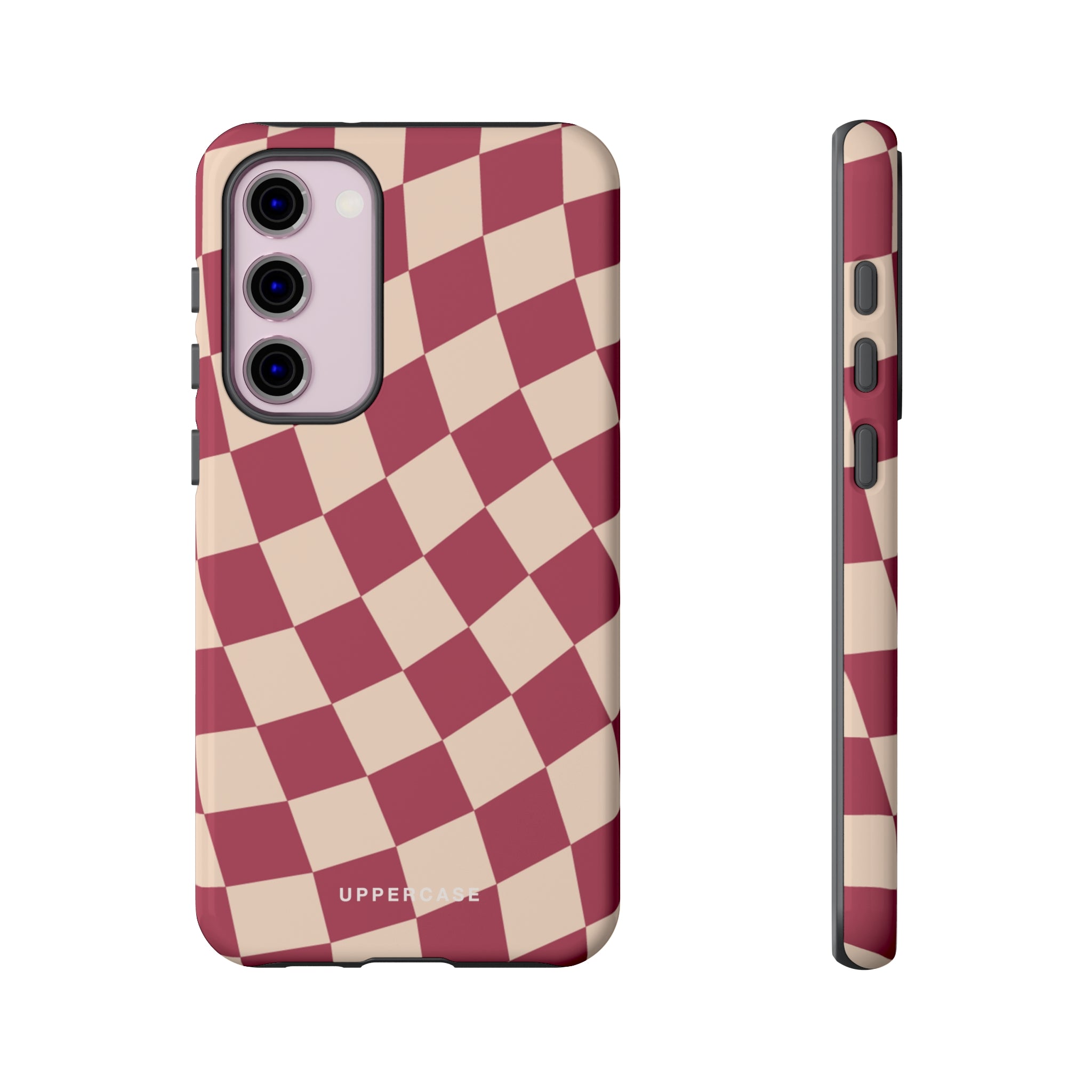 Wavy Check - Raspberry - Strong Case