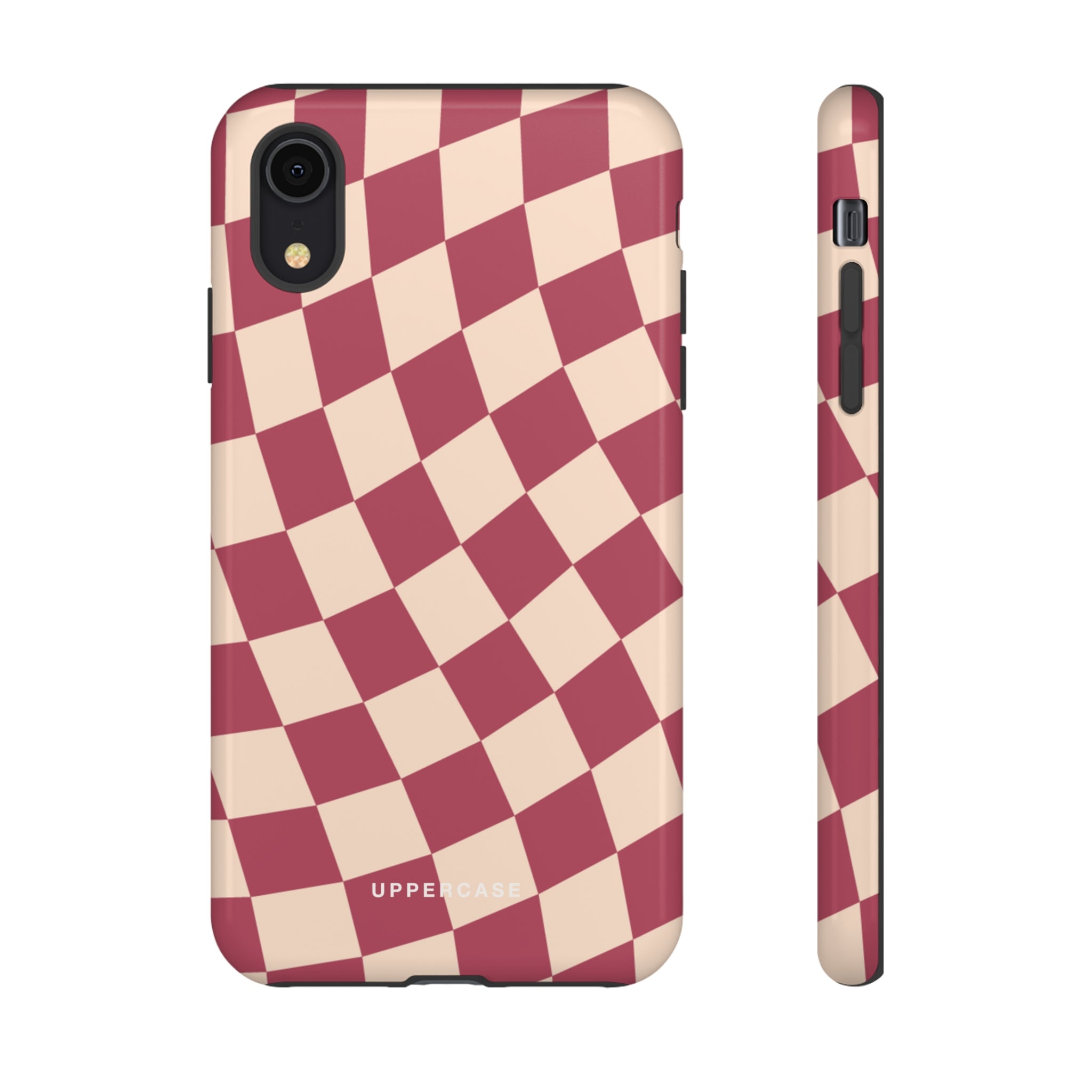 Wavy Check - Raspberry - Strong Case