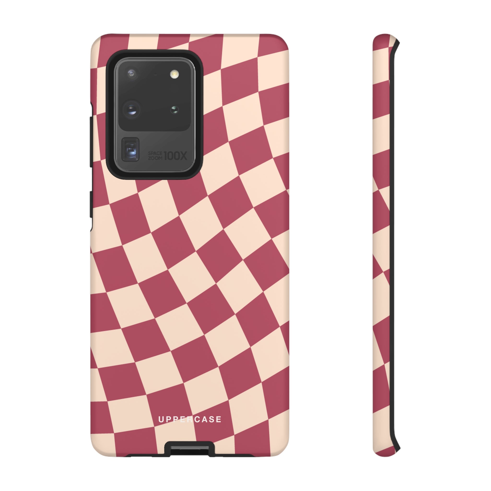 Wavy Check - Raspberry - Strong Case