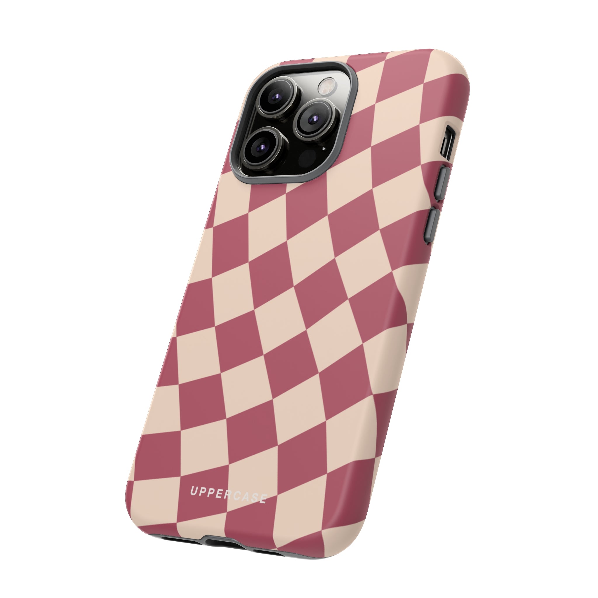 Wavy Check - Raspberry - Strong Case