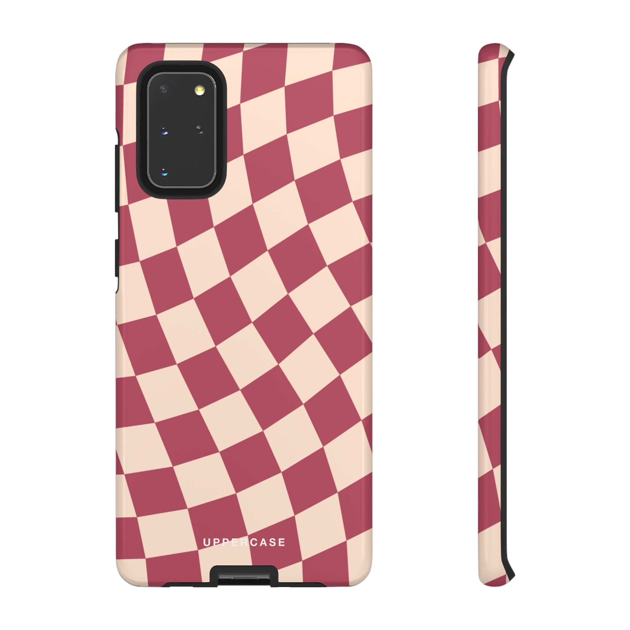 Wavy Check - Raspberry - Strong Case