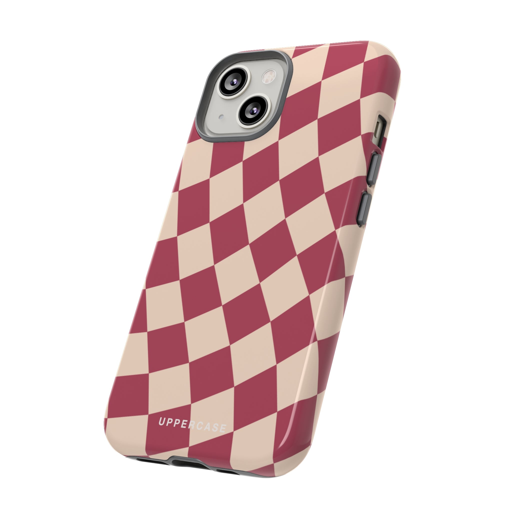 Wavy Check - Raspberry - Strong Case