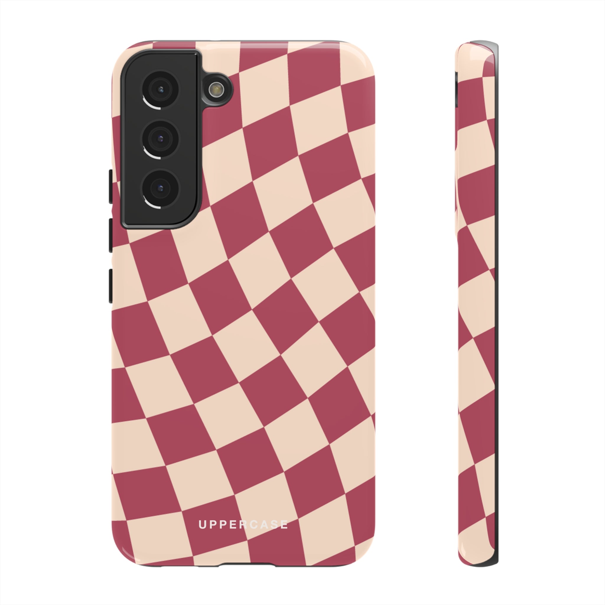 Wavy Check - Raspberry - Strong Case