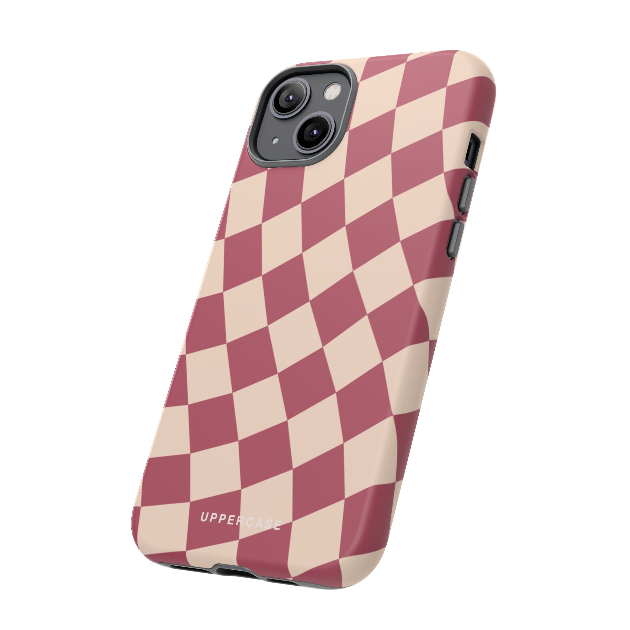 Wavy Check - Raspberry - Strong Case