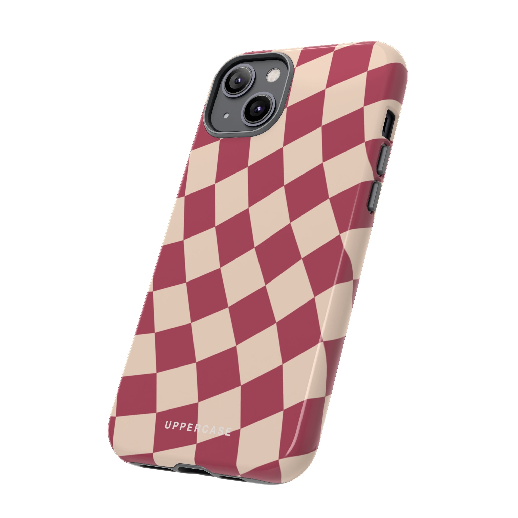 Wavy Check - Raspberry - Strong Case