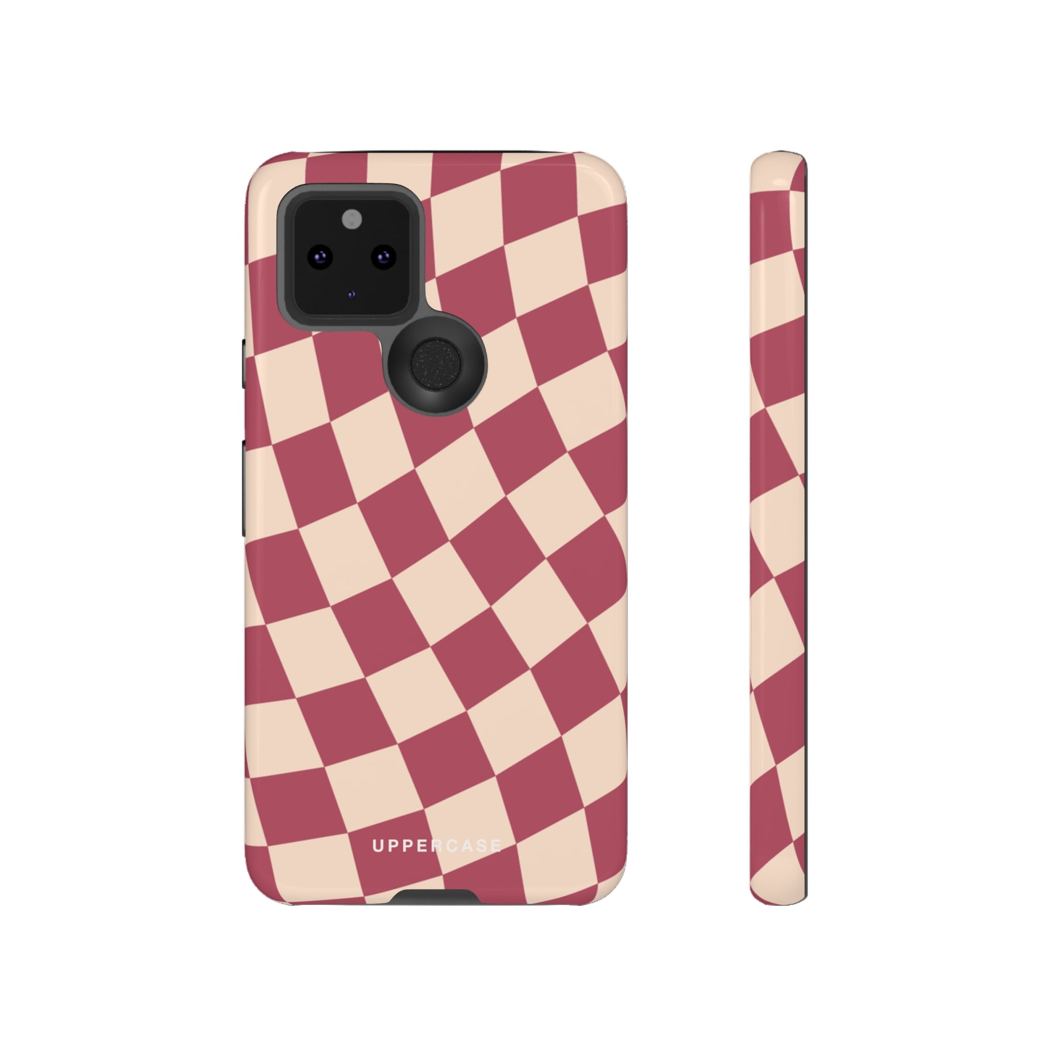 Wavy Check - Raspberry - Strong Case