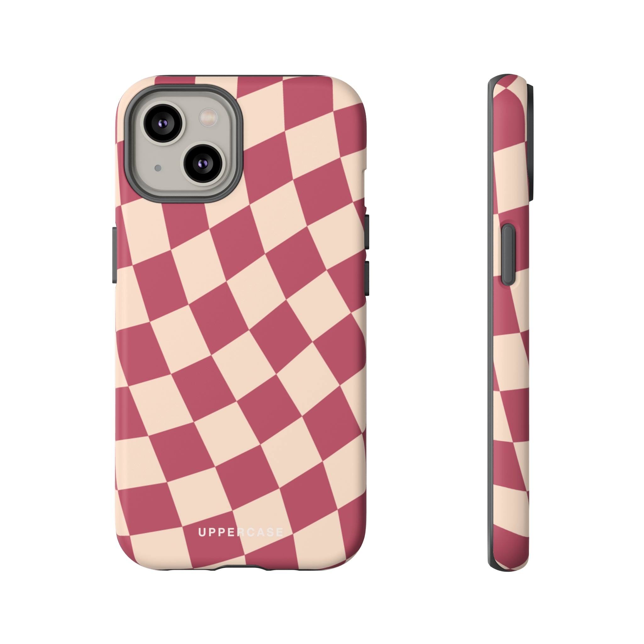 Wavy Check - Raspberry - Strong Case