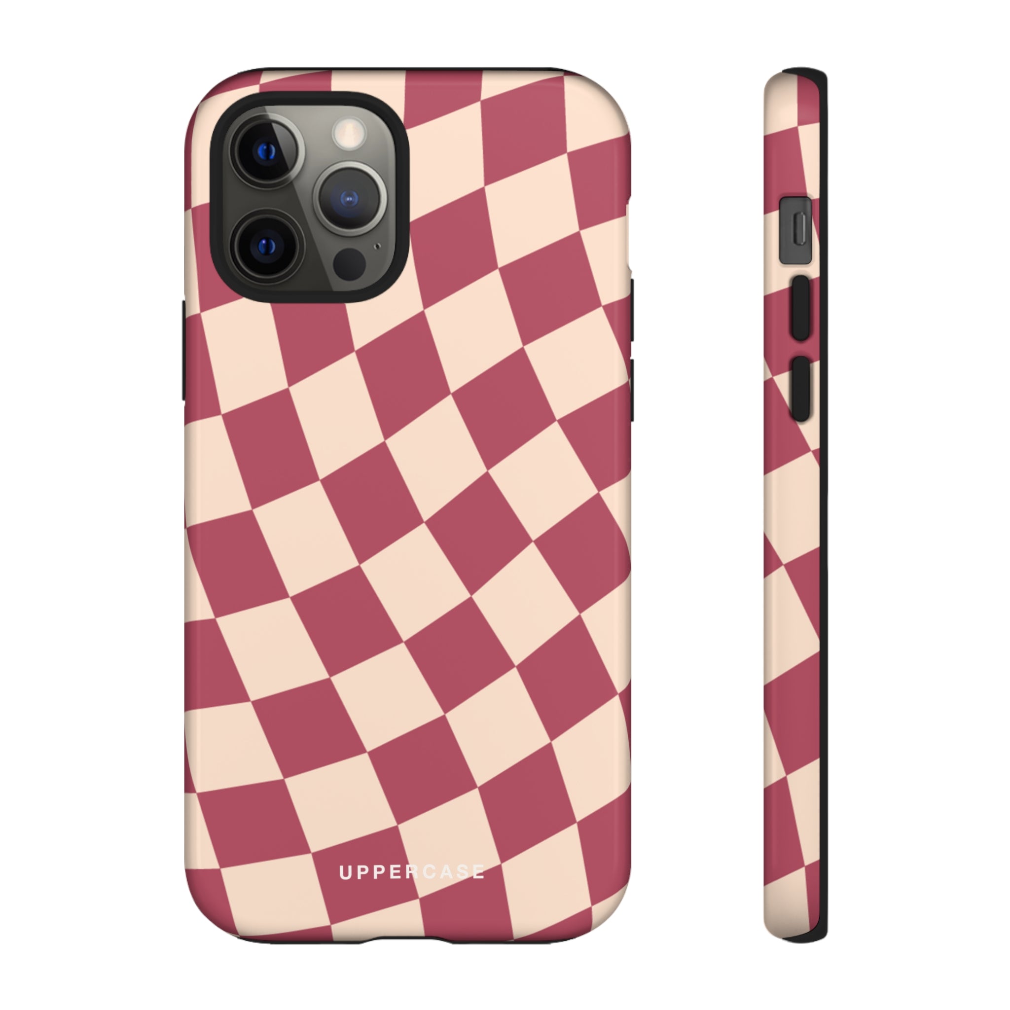 Wavy Check - Raspberry - Strong Case