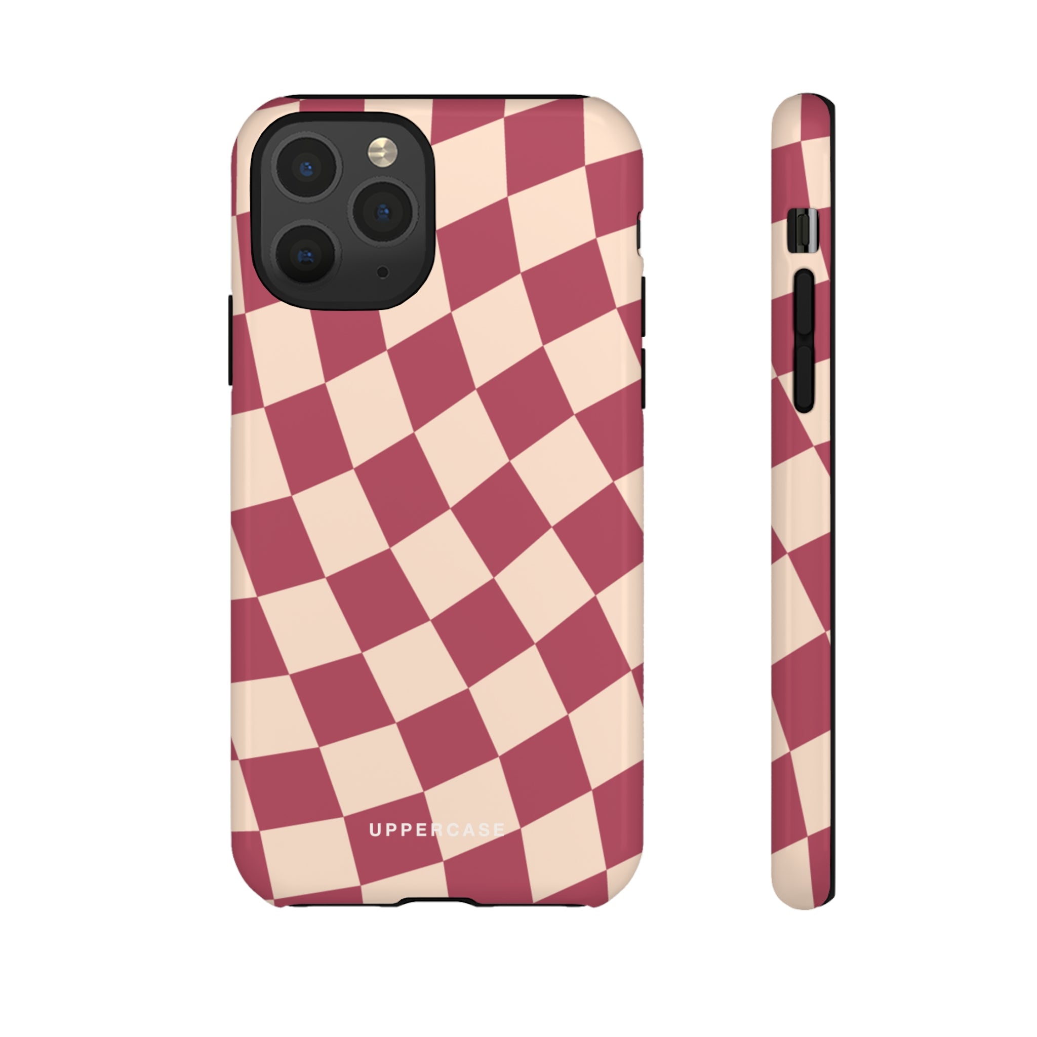 Wavy Check - Raspberry - Strong Case