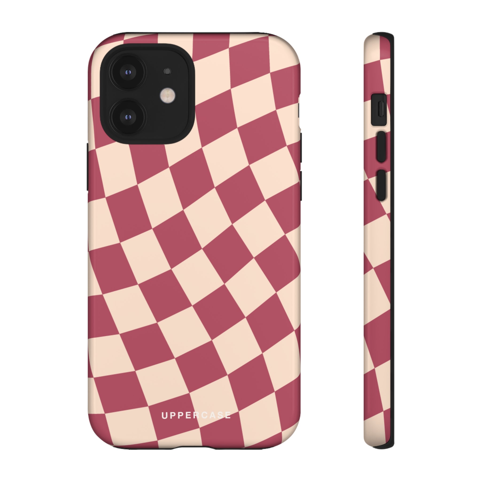 Wavy Check - Raspberry - Strong Case