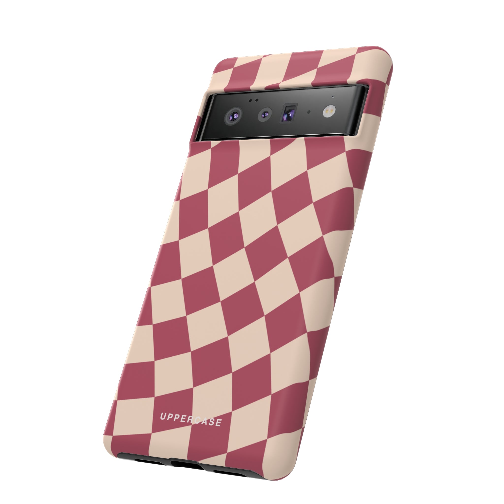 Wavy Check - Raspberry - Strong Case