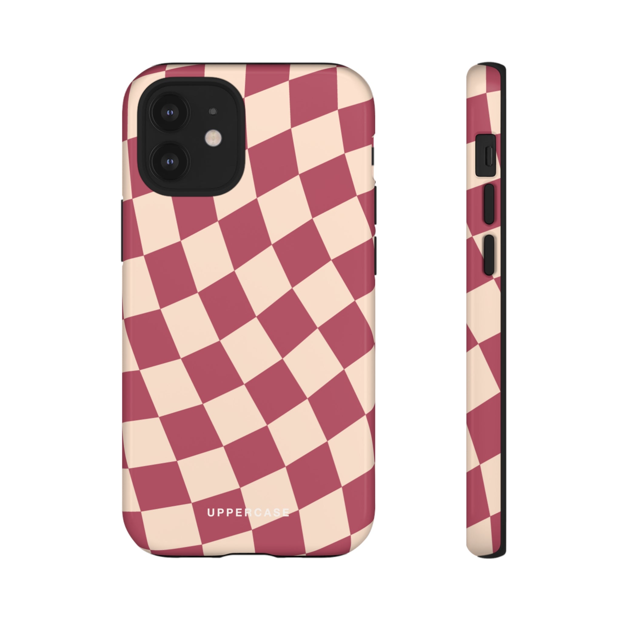 Wavy Check - Raspberry - Strong Case