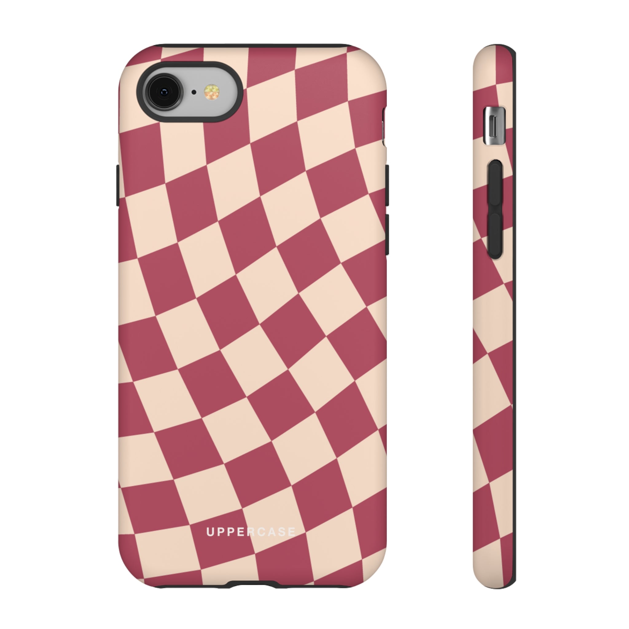 Wavy Check - Raspberry - Strong Case