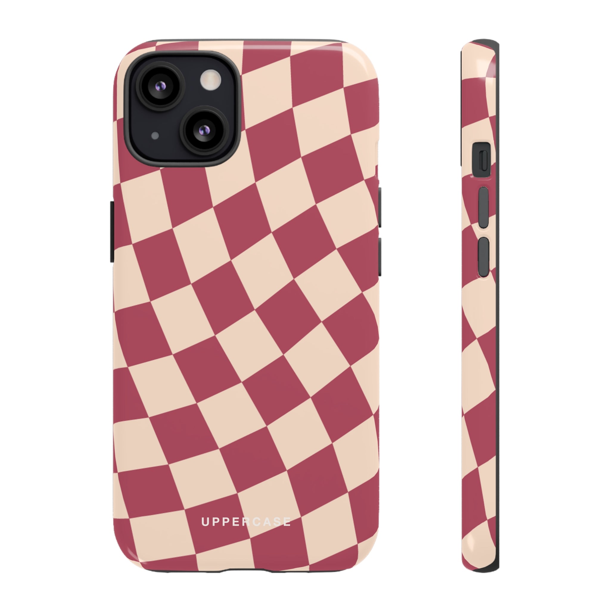 Wavy Check - Raspberry - Strong Case