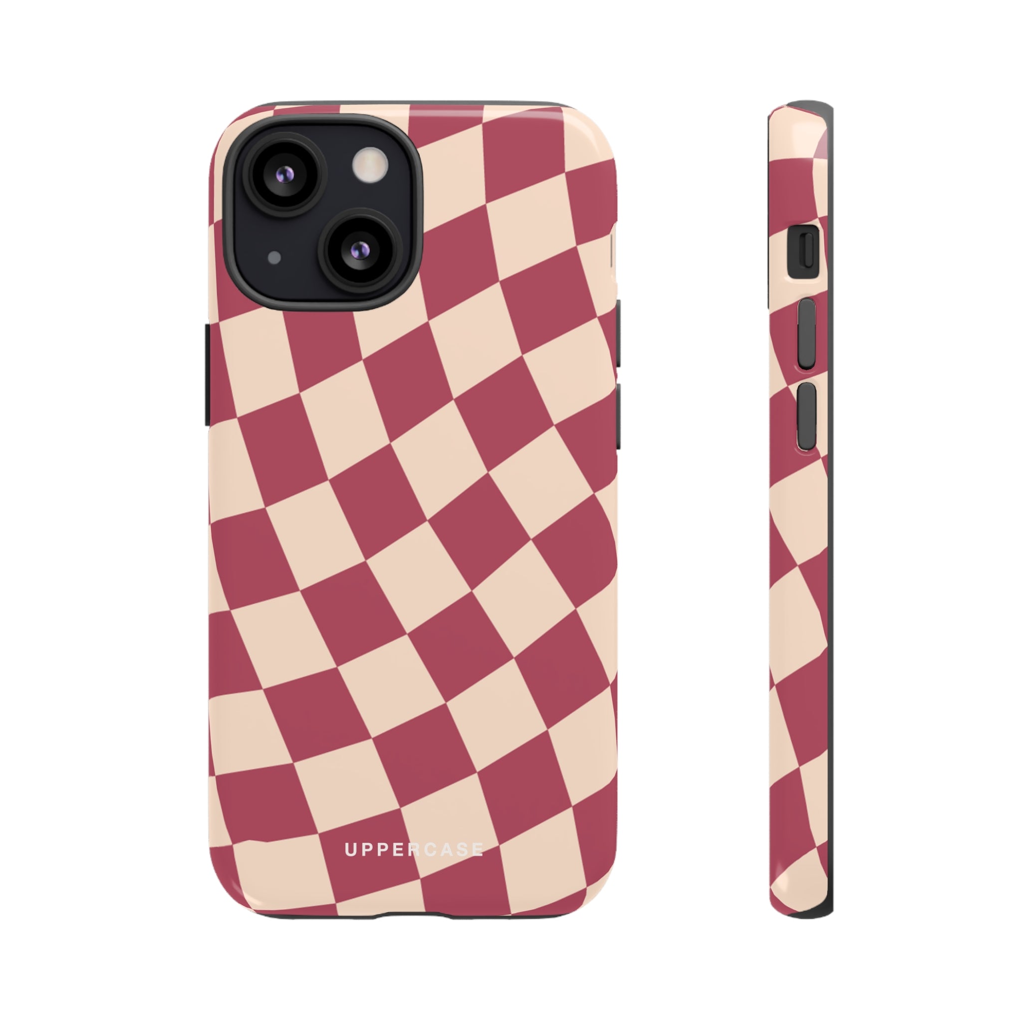 Wavy Check - Raspberry - Strong Case