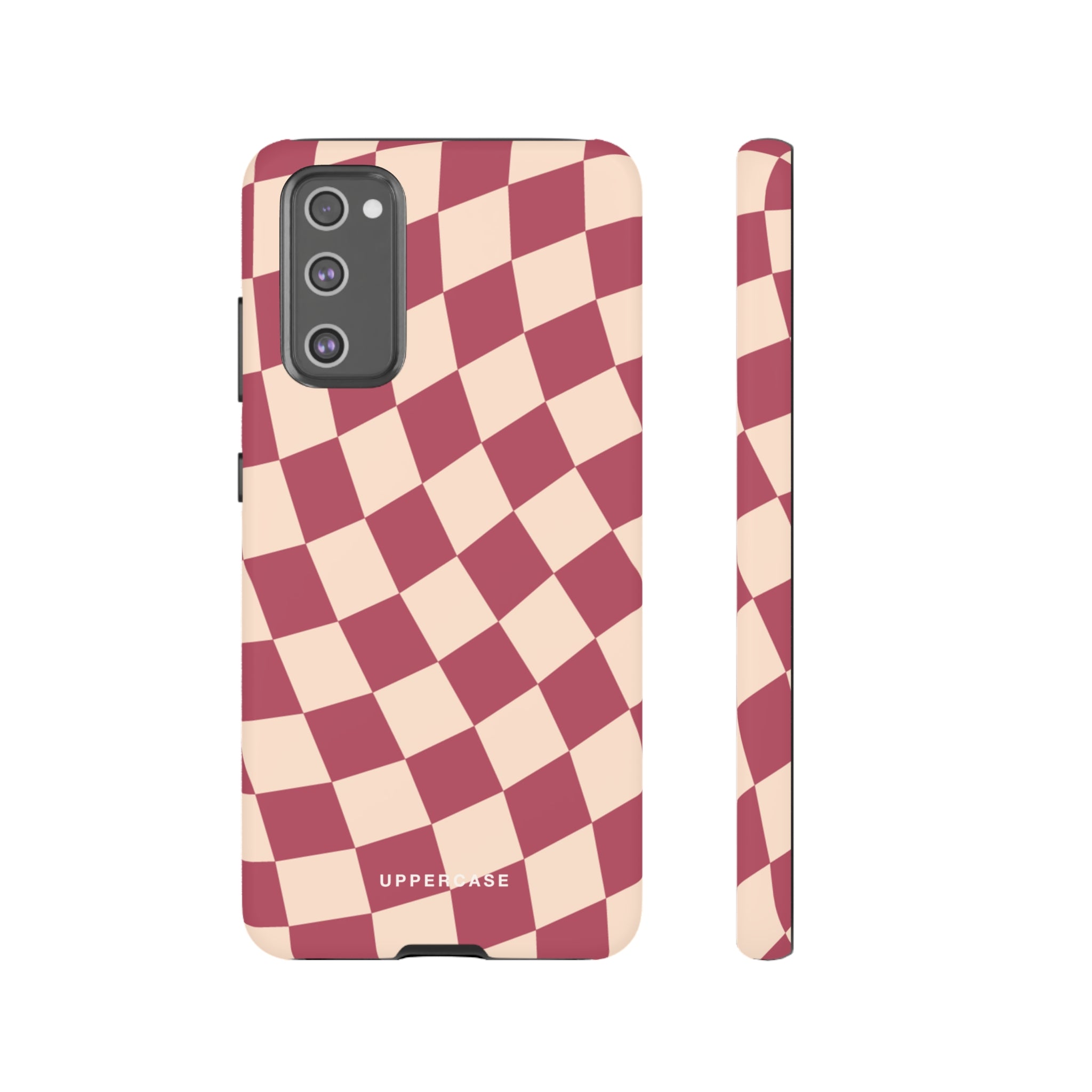 Wavy Check - Raspberry - Strong Case