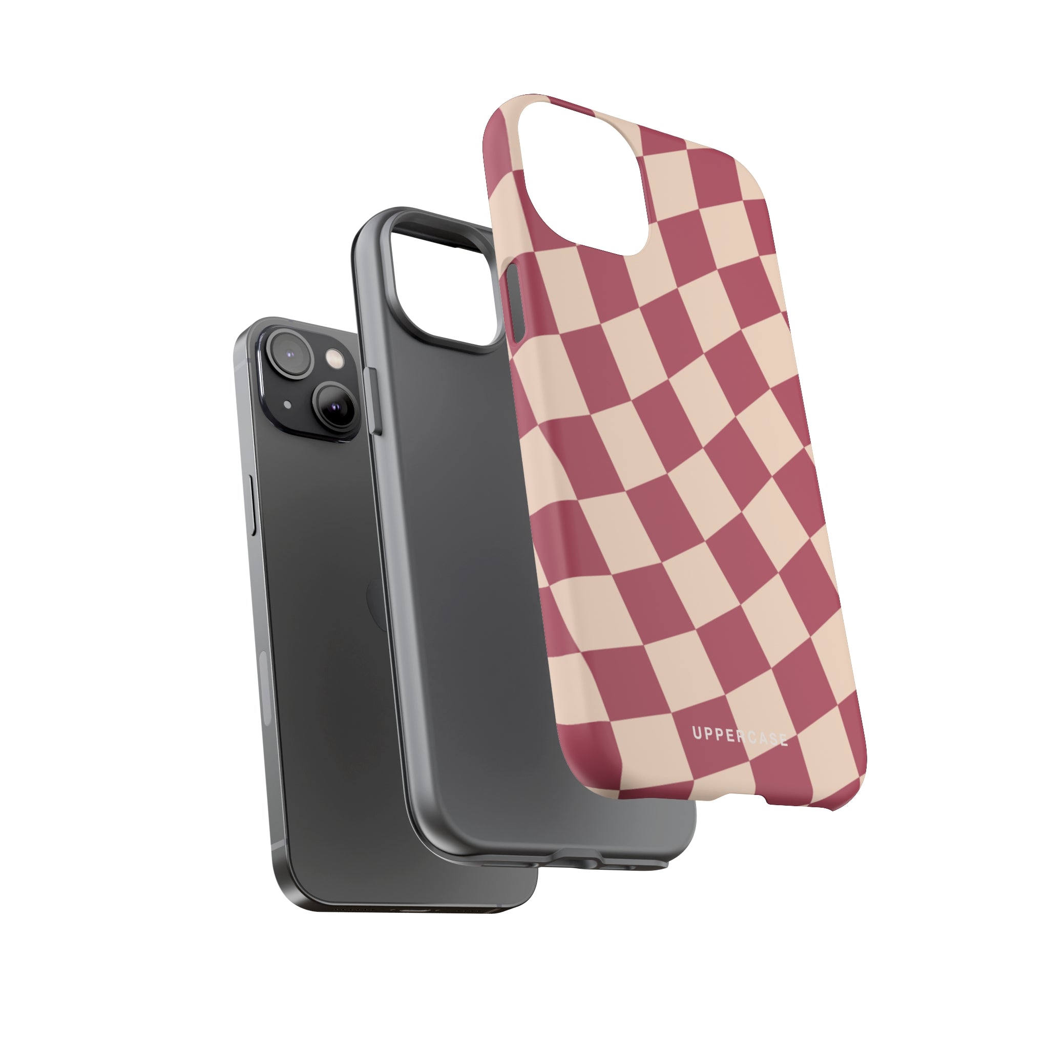 Wavy Check - Raspberry - Strong Case