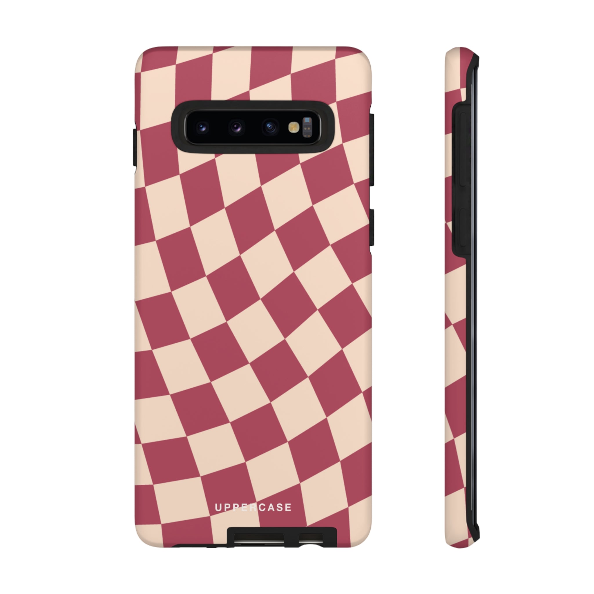 Wavy Check - Raspberry - Strong Case