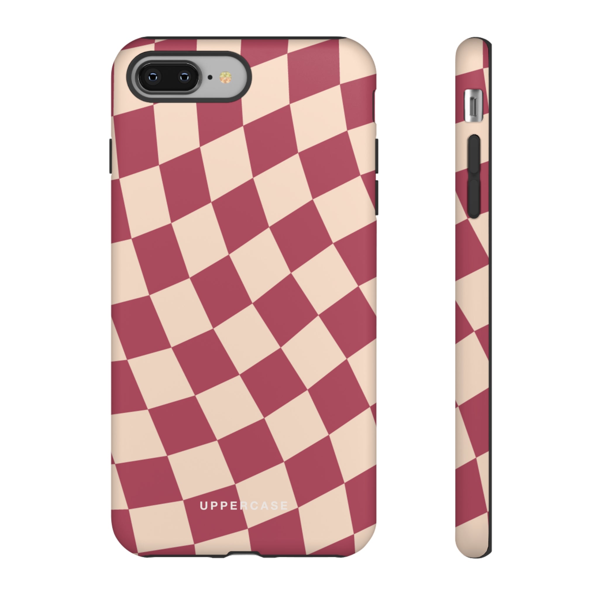 Wavy Check - Raspberry - Strong Case