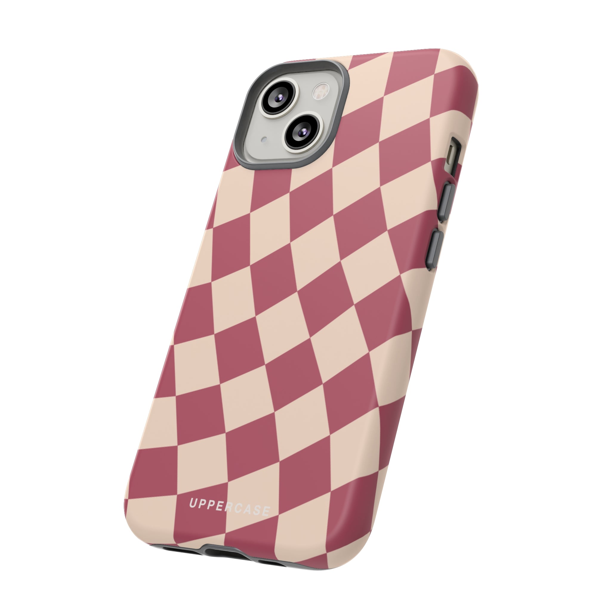 Wavy Check - Raspberry - Strong Case