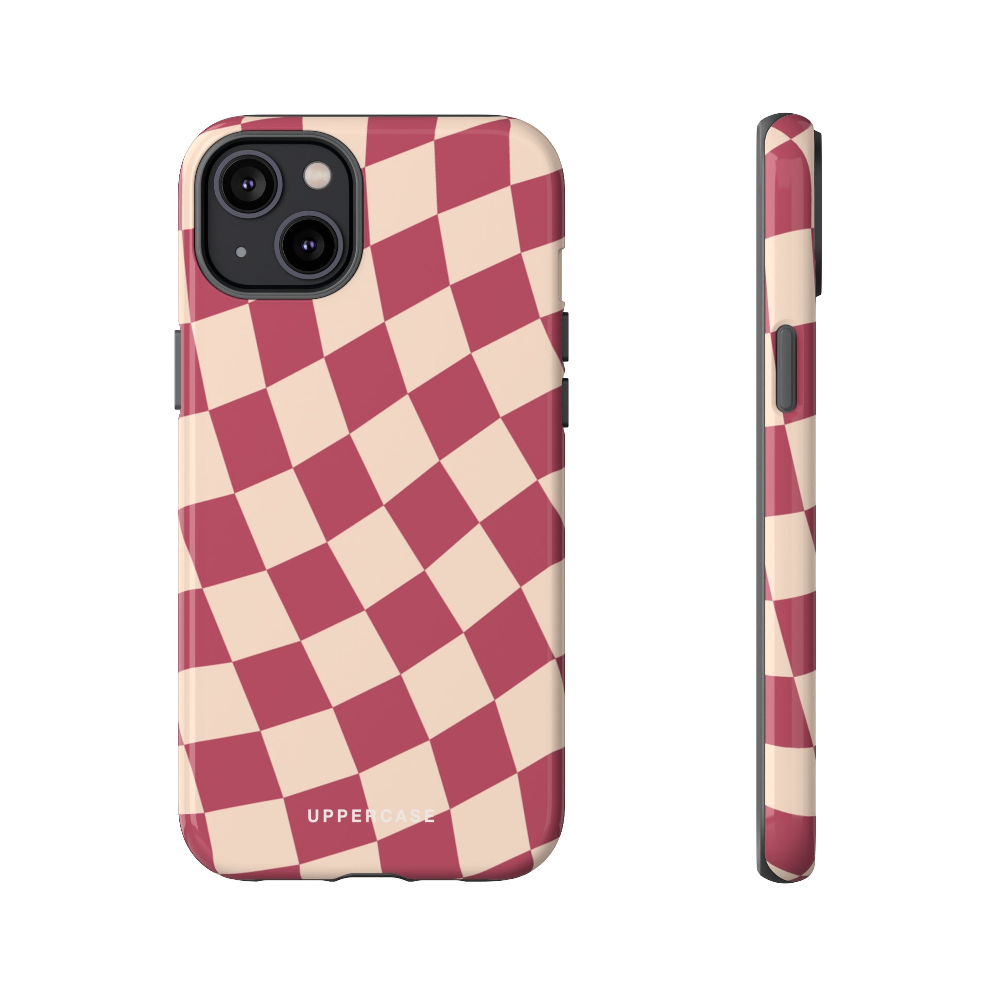 Wavy Check - Raspberry - Strong Case