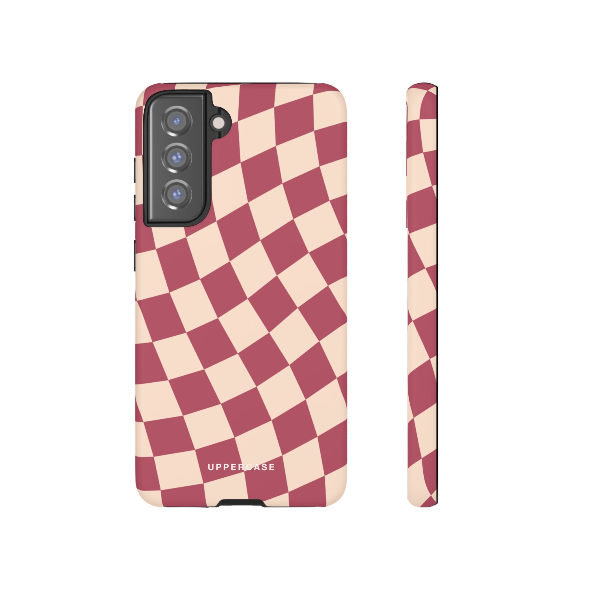 Wavy Check - Raspberry - Strong Case