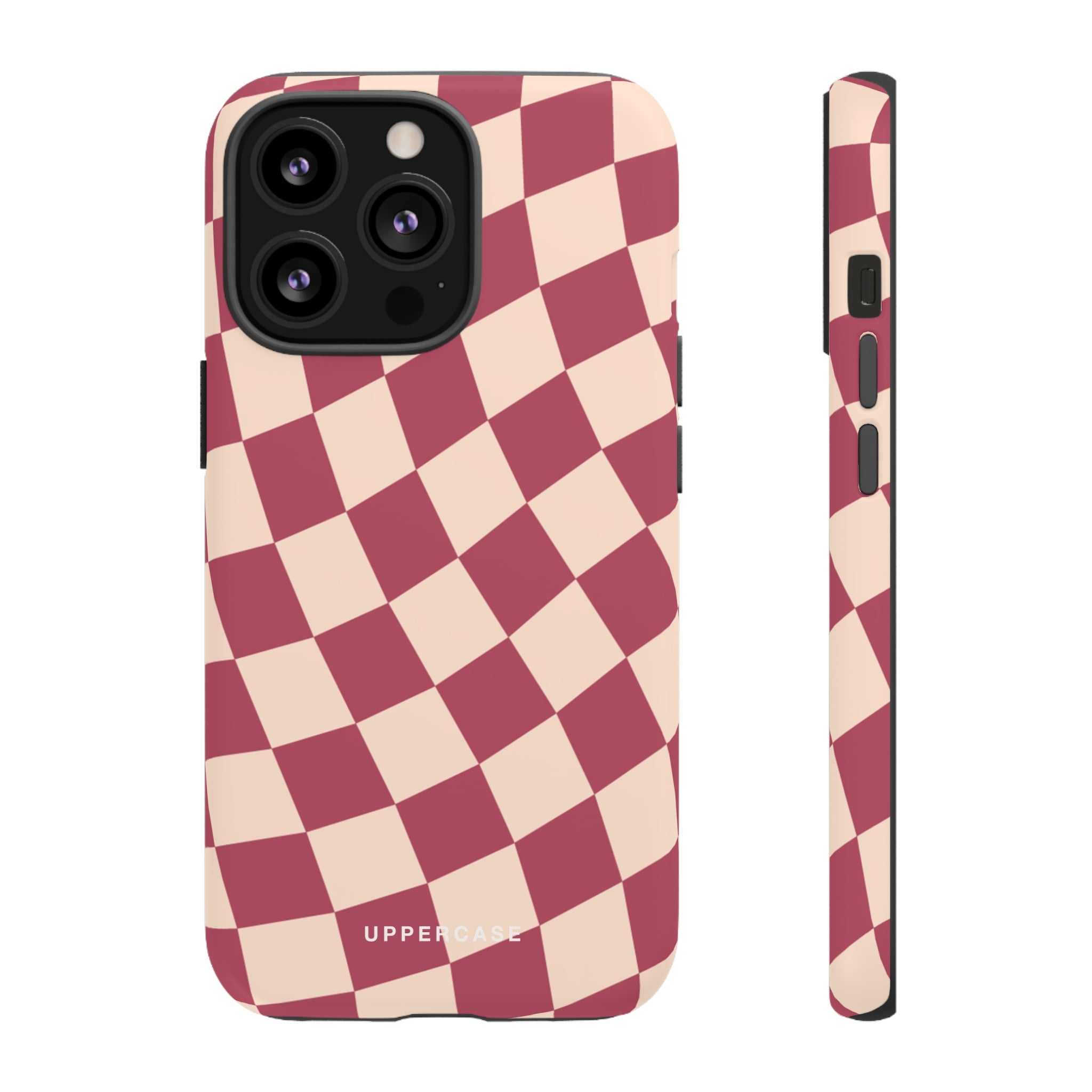 Wavy Check - Raspberry - Strong Case