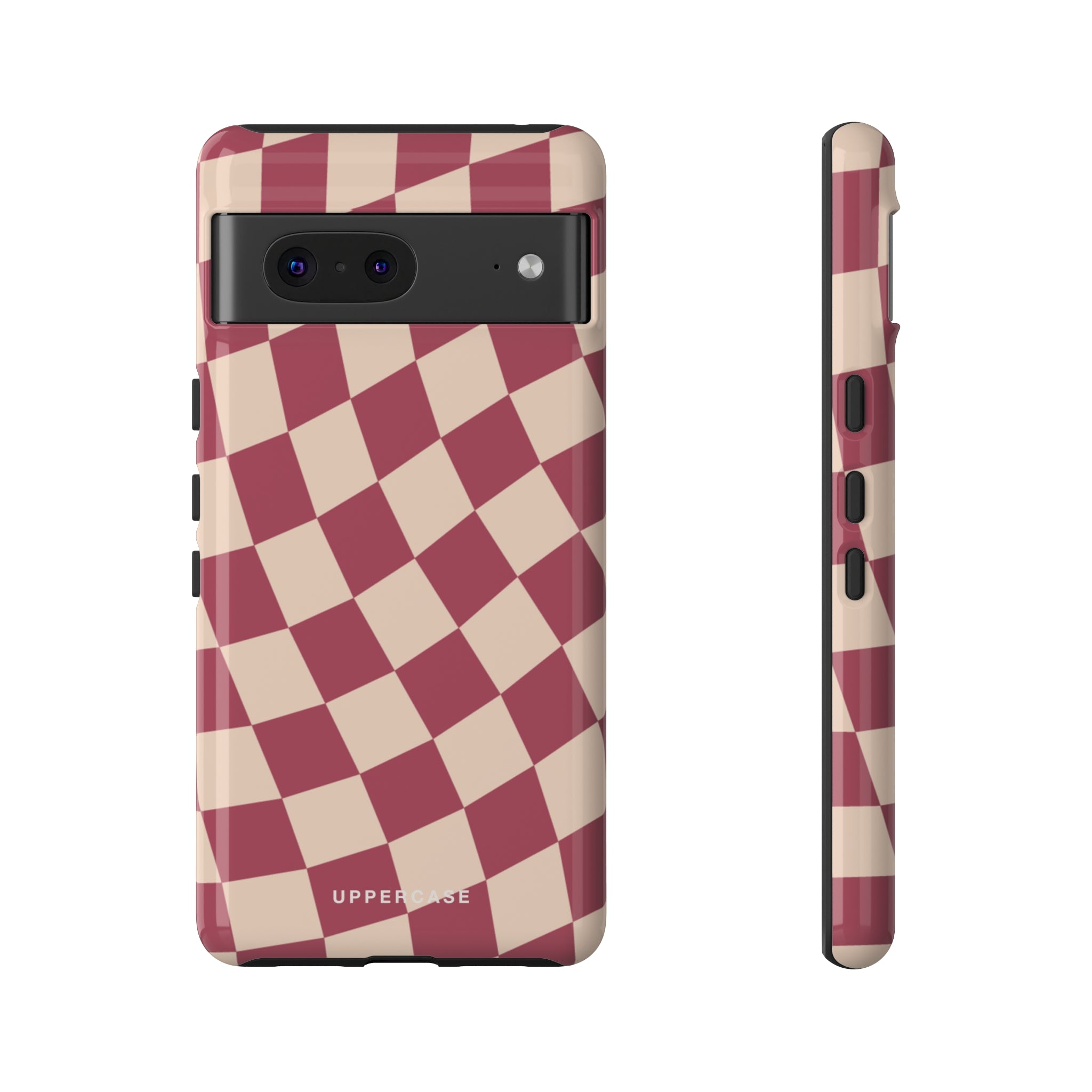 Wavy Check - Raspberry - Strong Case