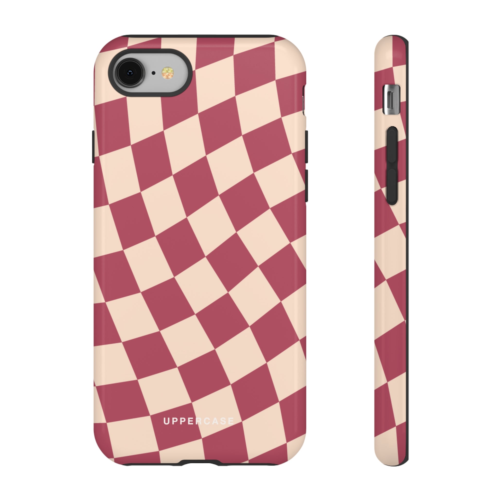 Wavy Check - Raspberry - Strong Case