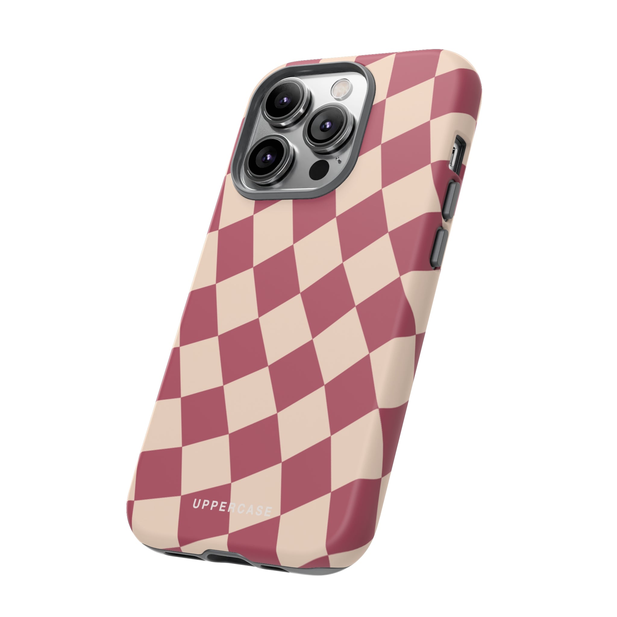 Wavy Check - Raspberry - Strong Case