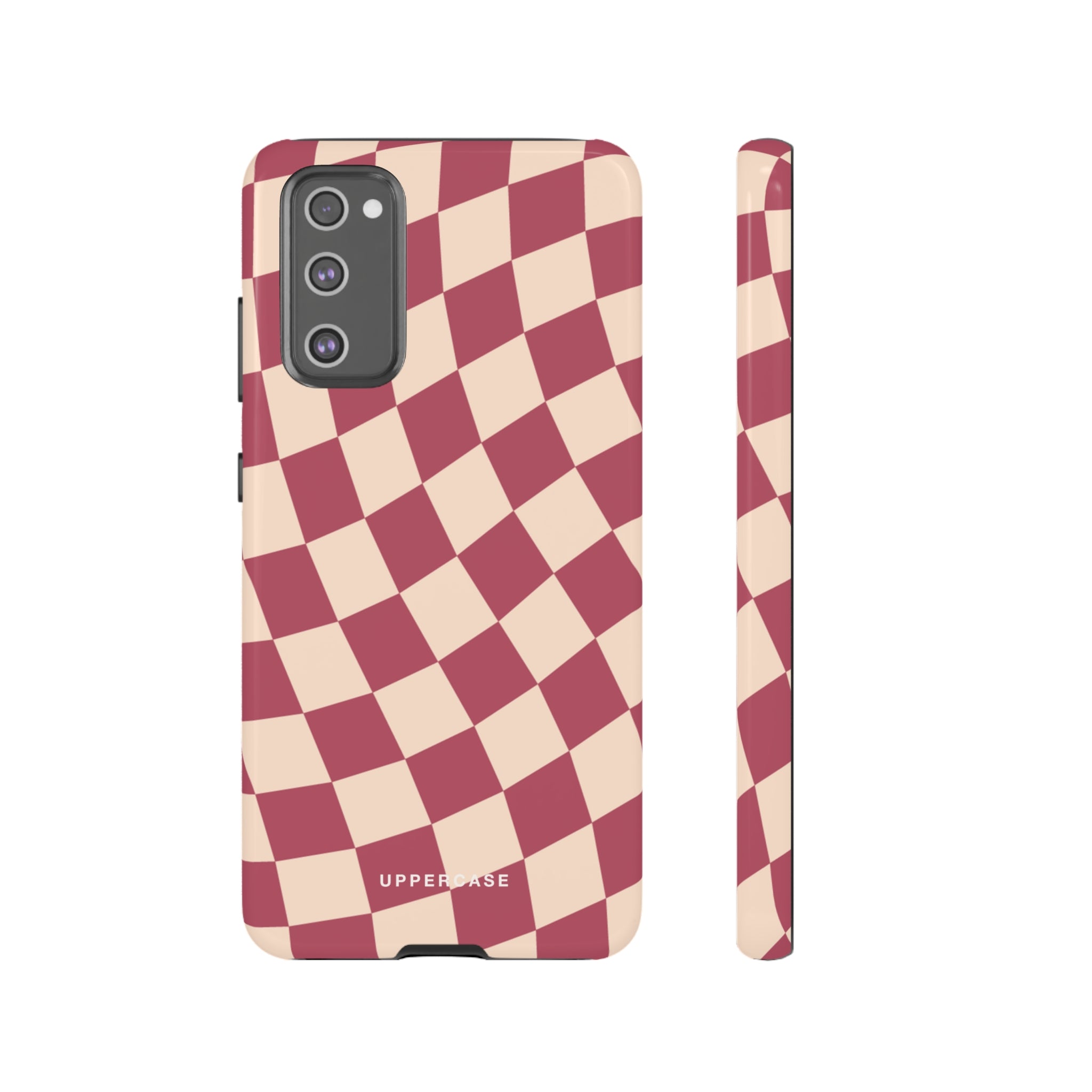 Wavy Check - Raspberry - Strong Case