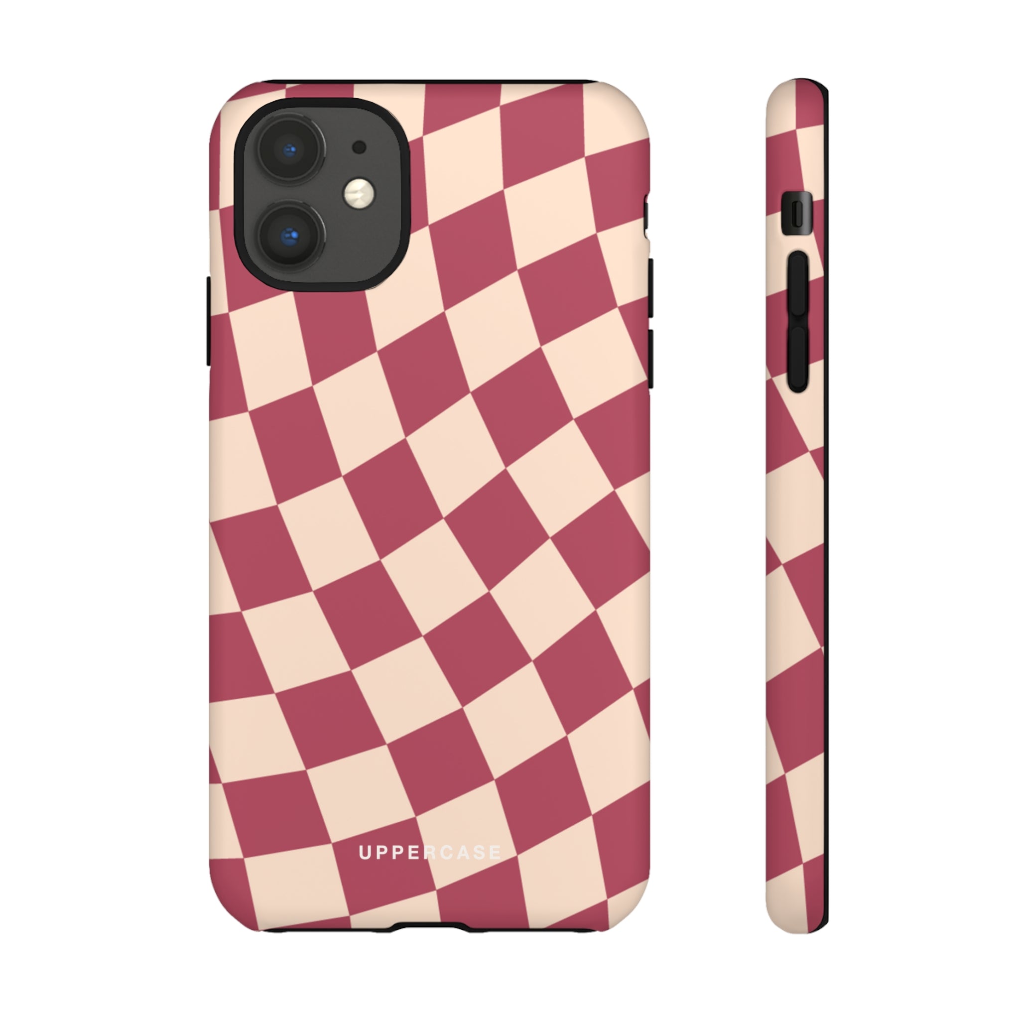 Wavy Check - Raspberry - Strong Case