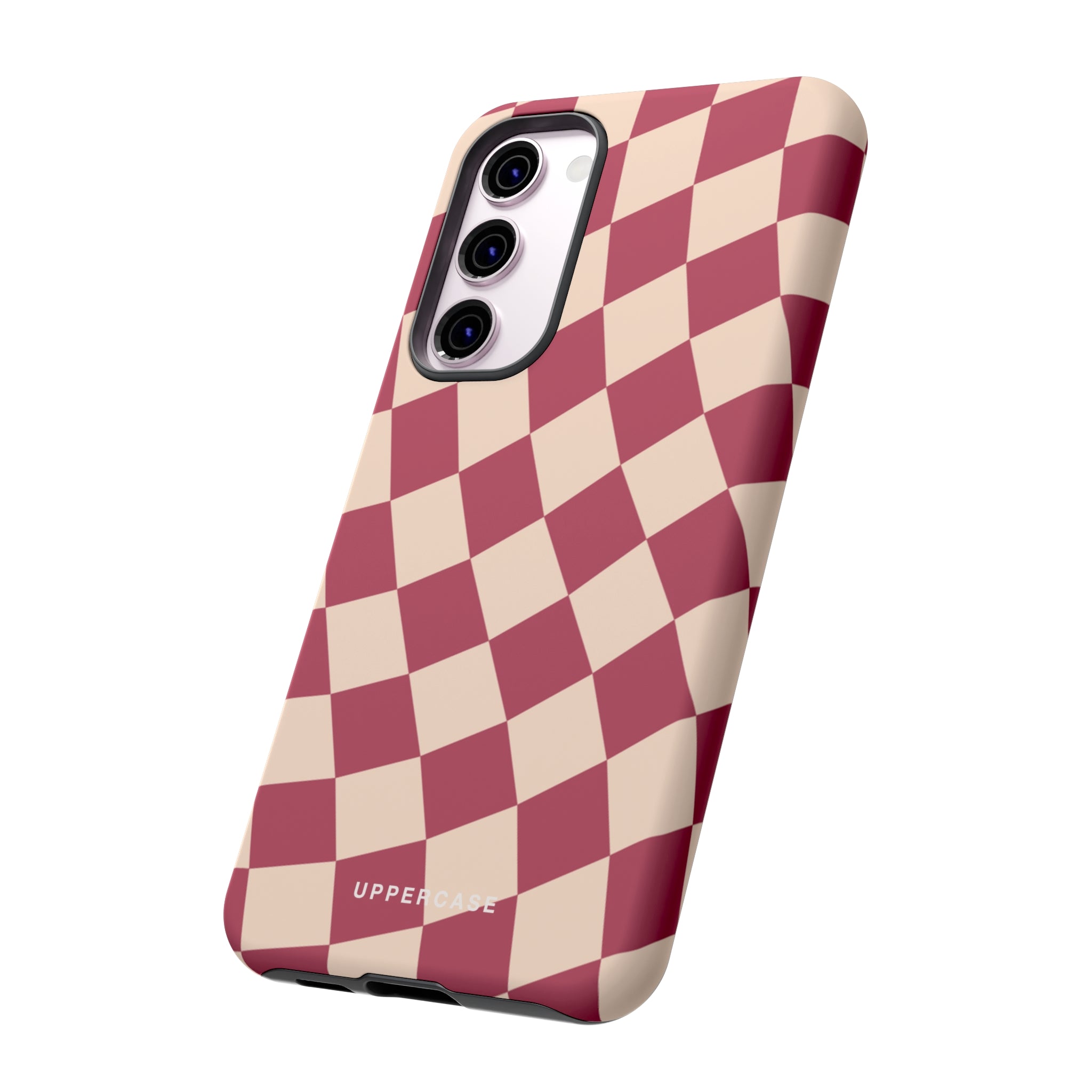 Wavy Check - Raspberry - Strong Case