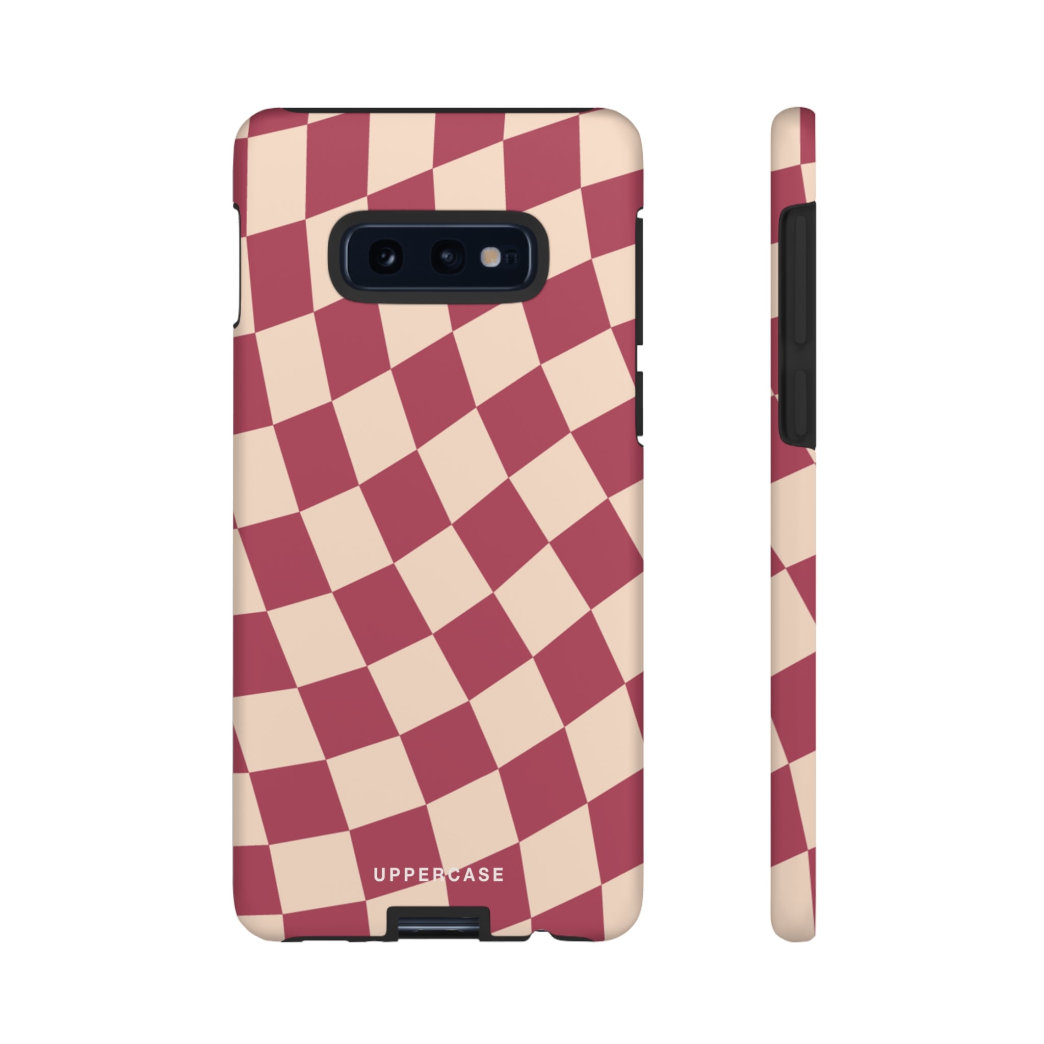 Wavy Check - Raspberry - Strong Case