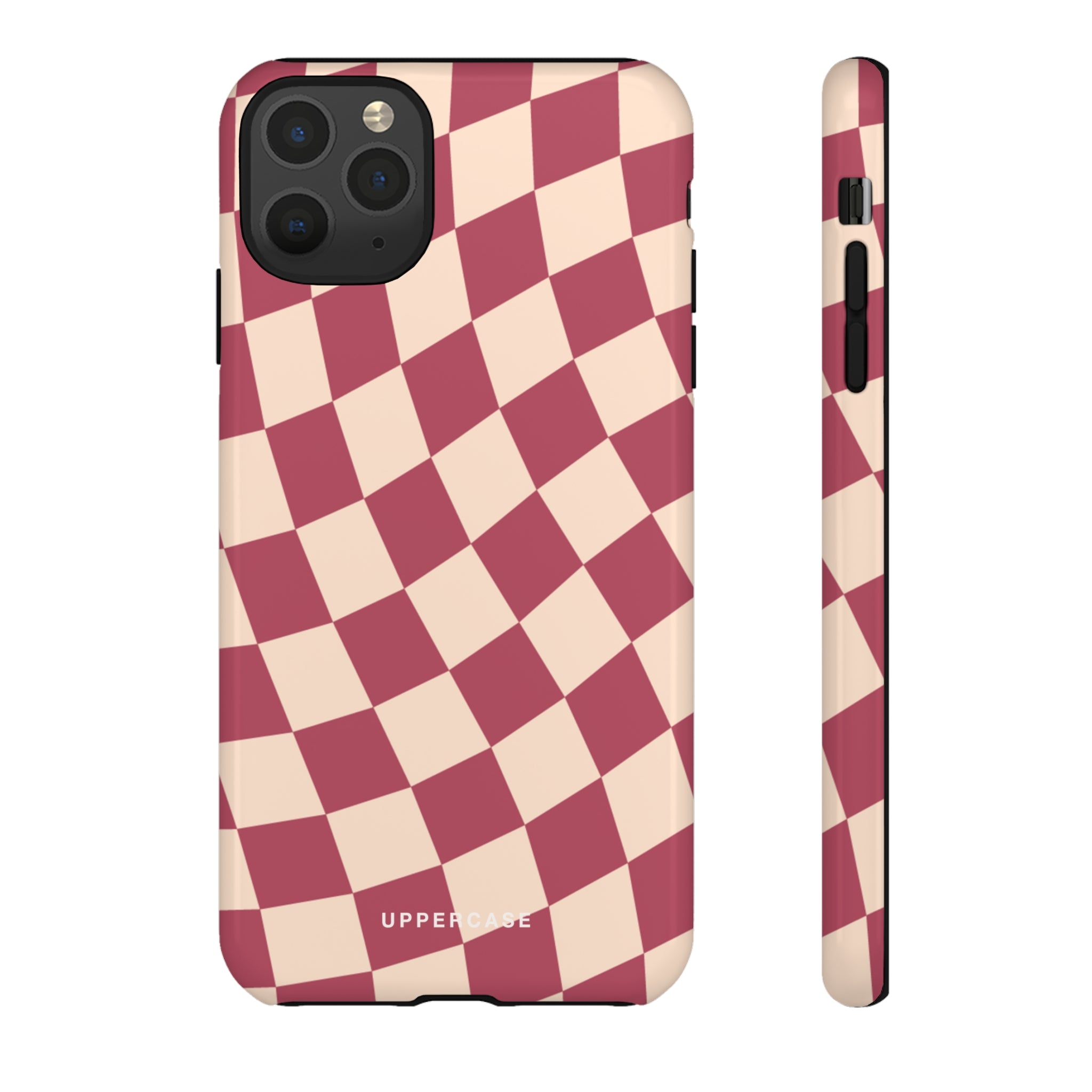 Wavy Check - Raspberry - Strong Case