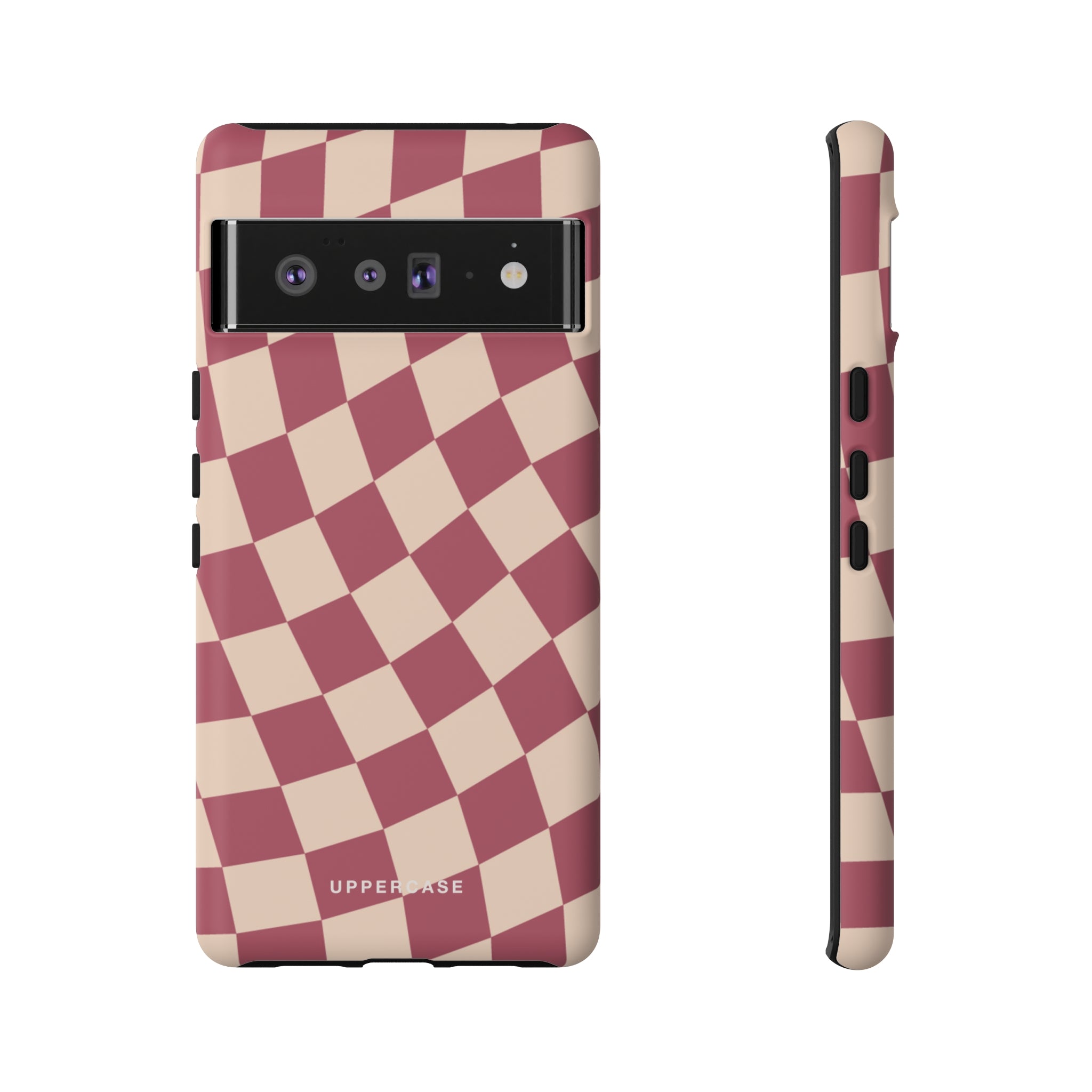 Wavy Check - Raspberry - Strong Case