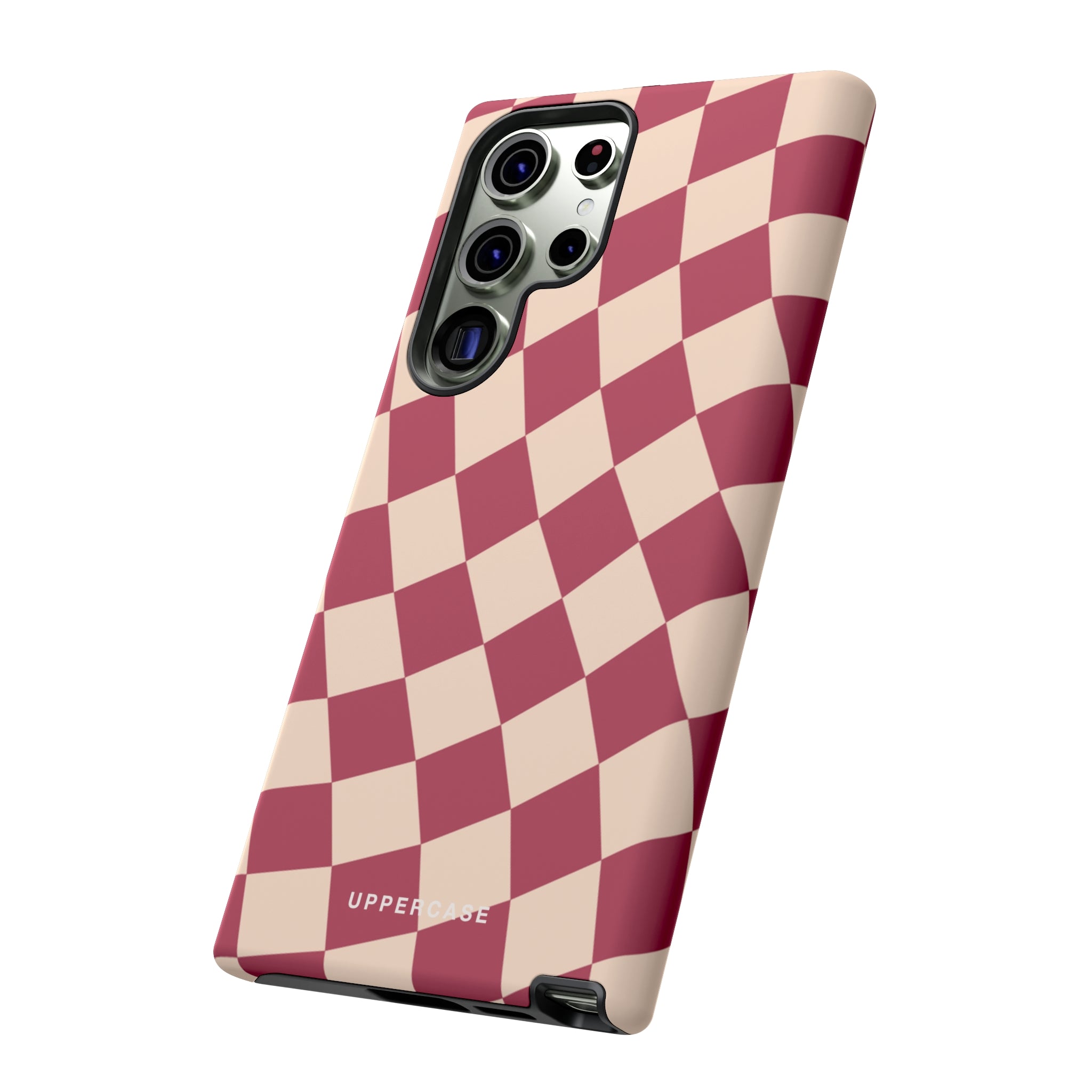 Wavy Check - Raspberry - Strong Case