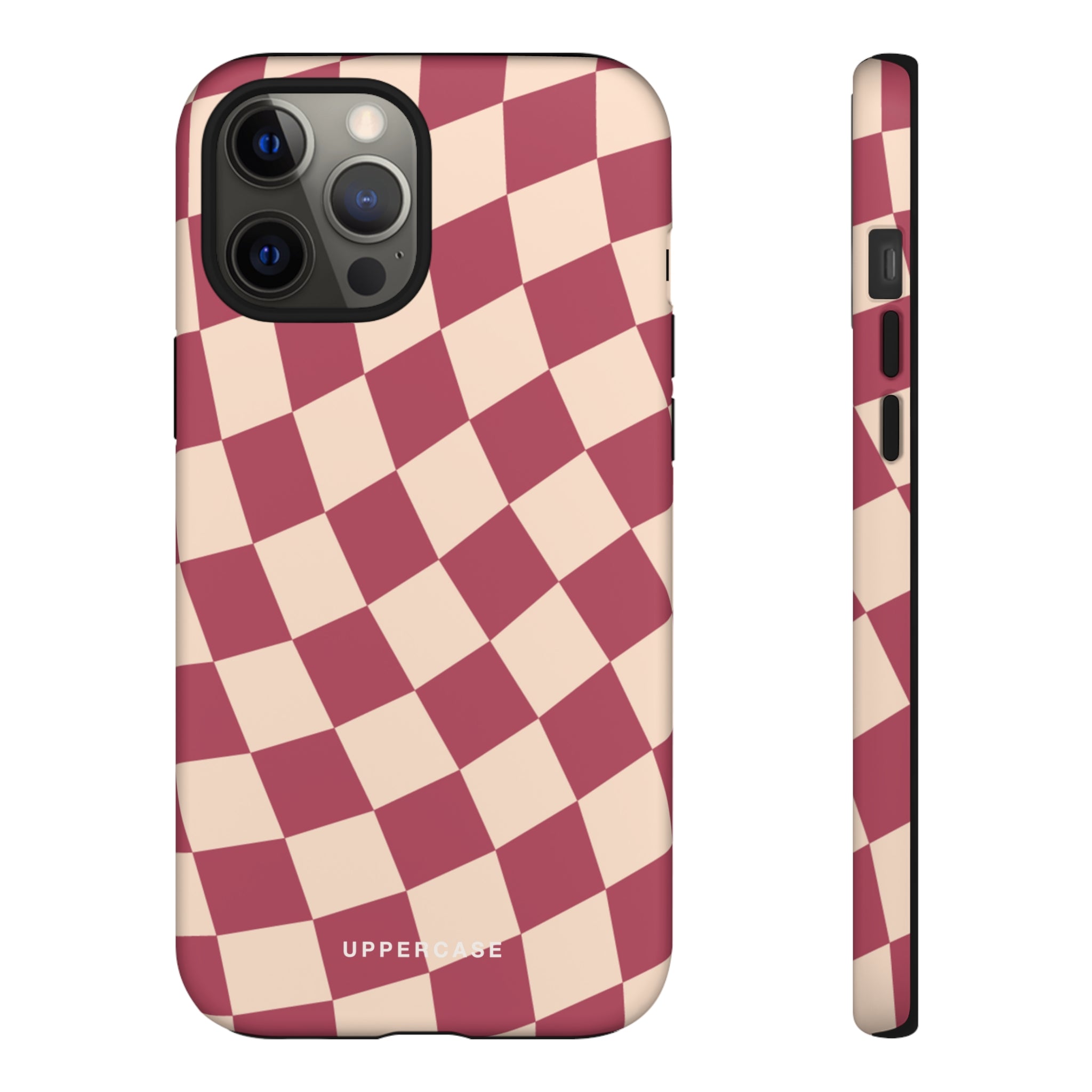 Wavy Check - Raspberry - Strong Case