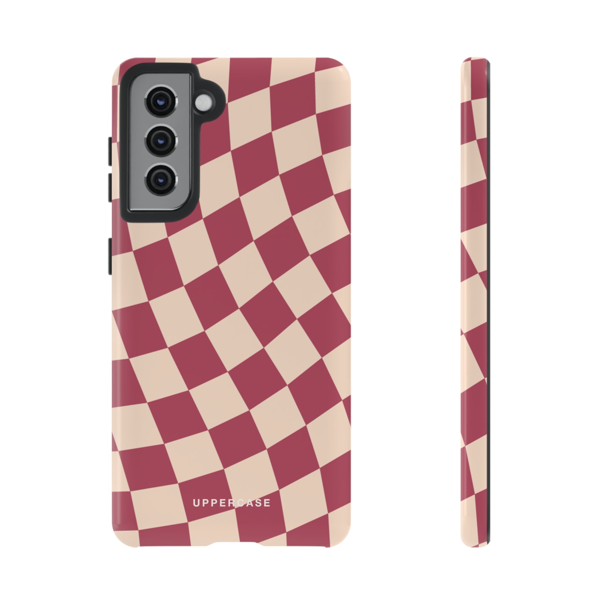 Wavy Check - Raspberry - Strong Case