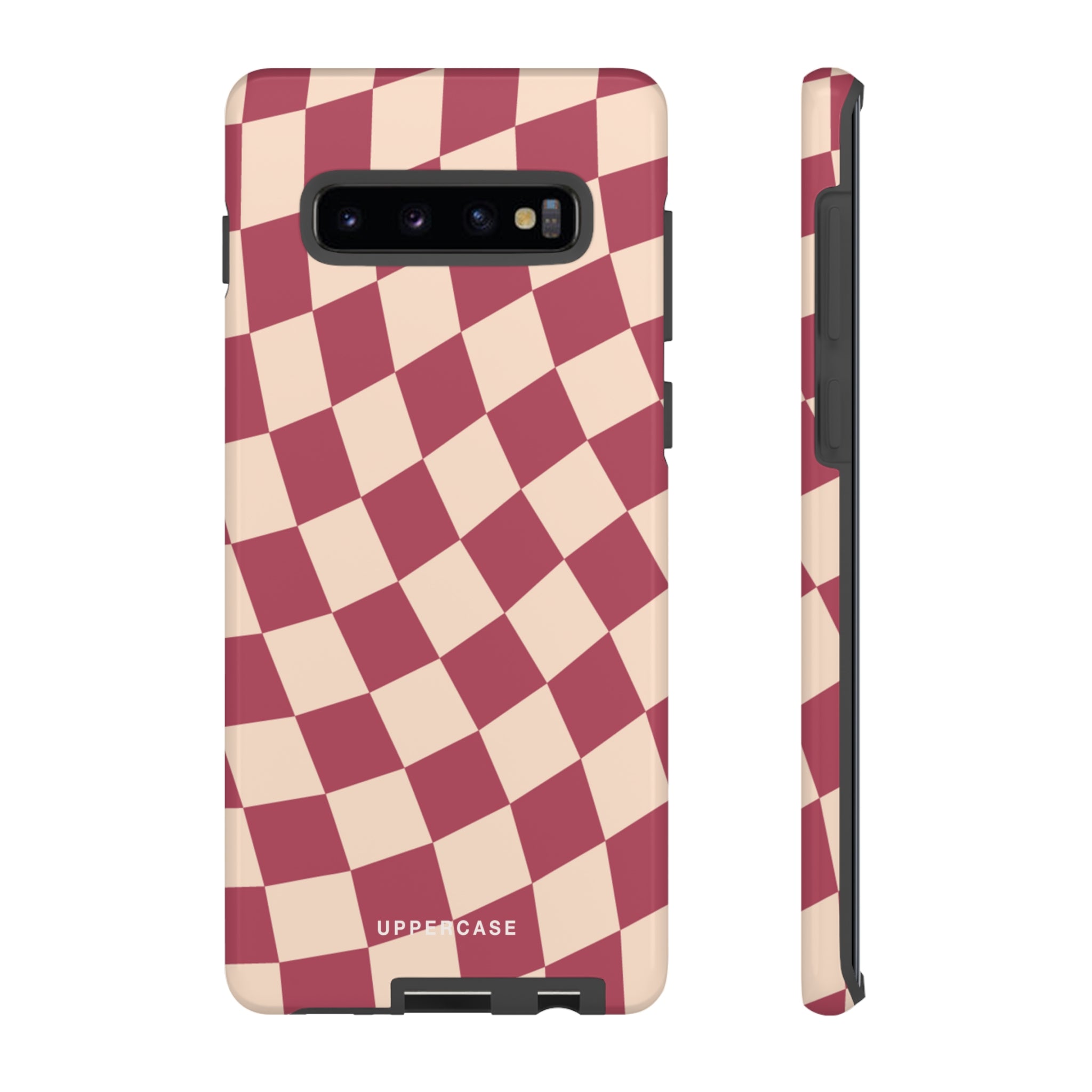 Wavy Check - Raspberry - Strong Case