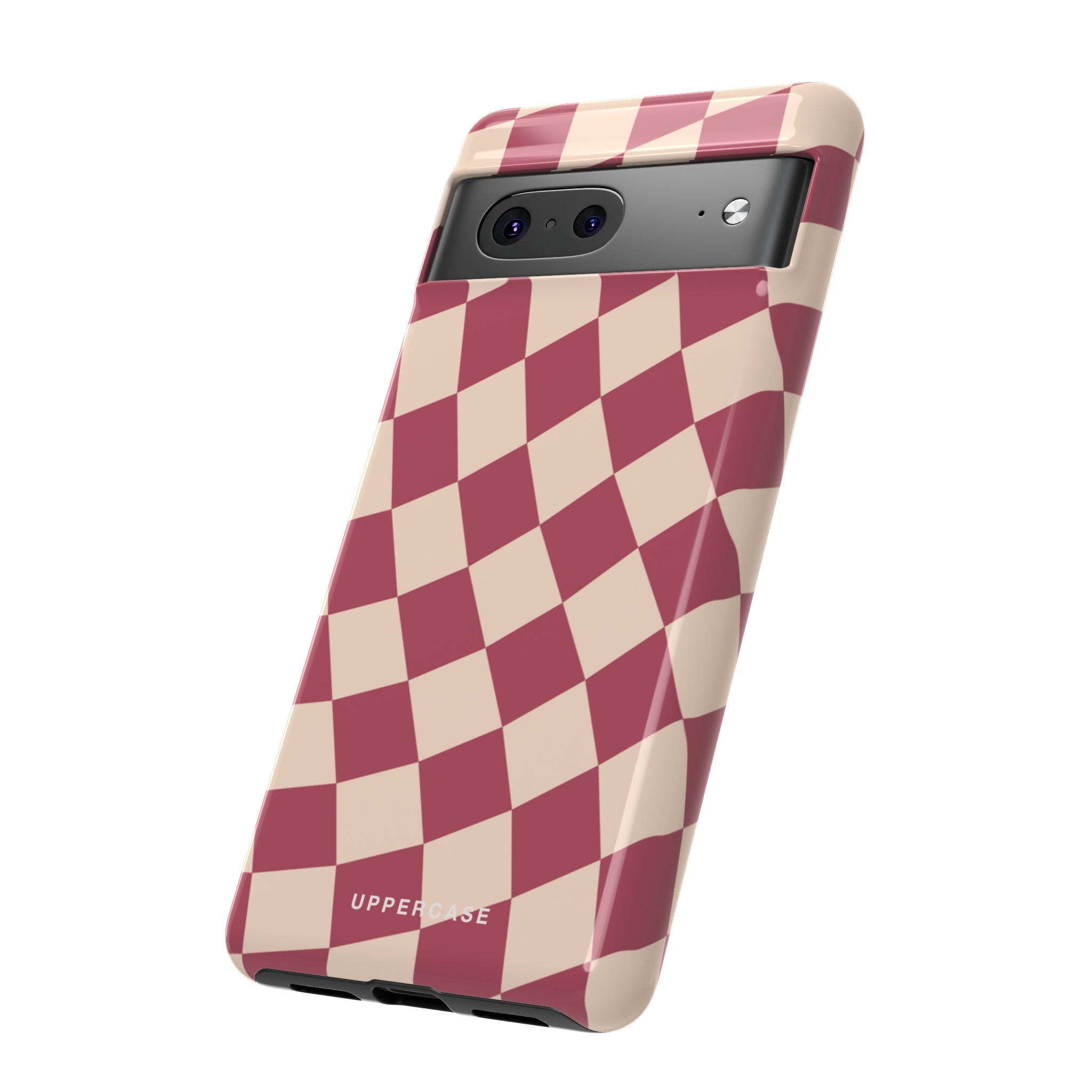 Wavy Check - Raspberry - Strong Case