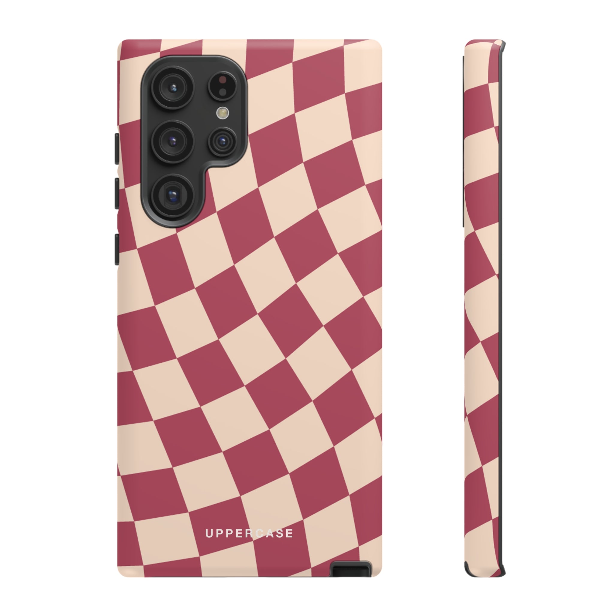 Wavy Check - Raspberry - Strong Case