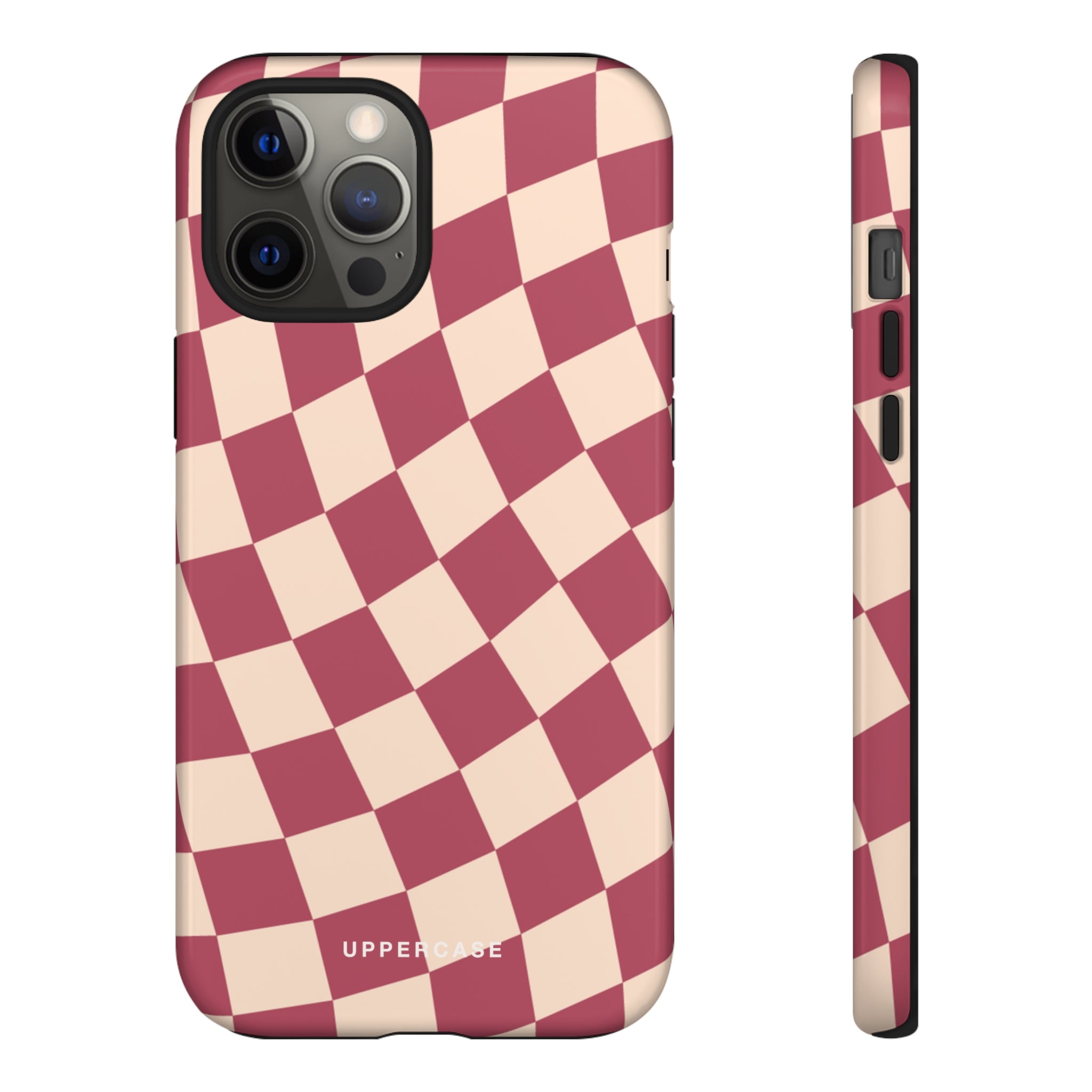 Wavy Check - Raspberry - Strong Case