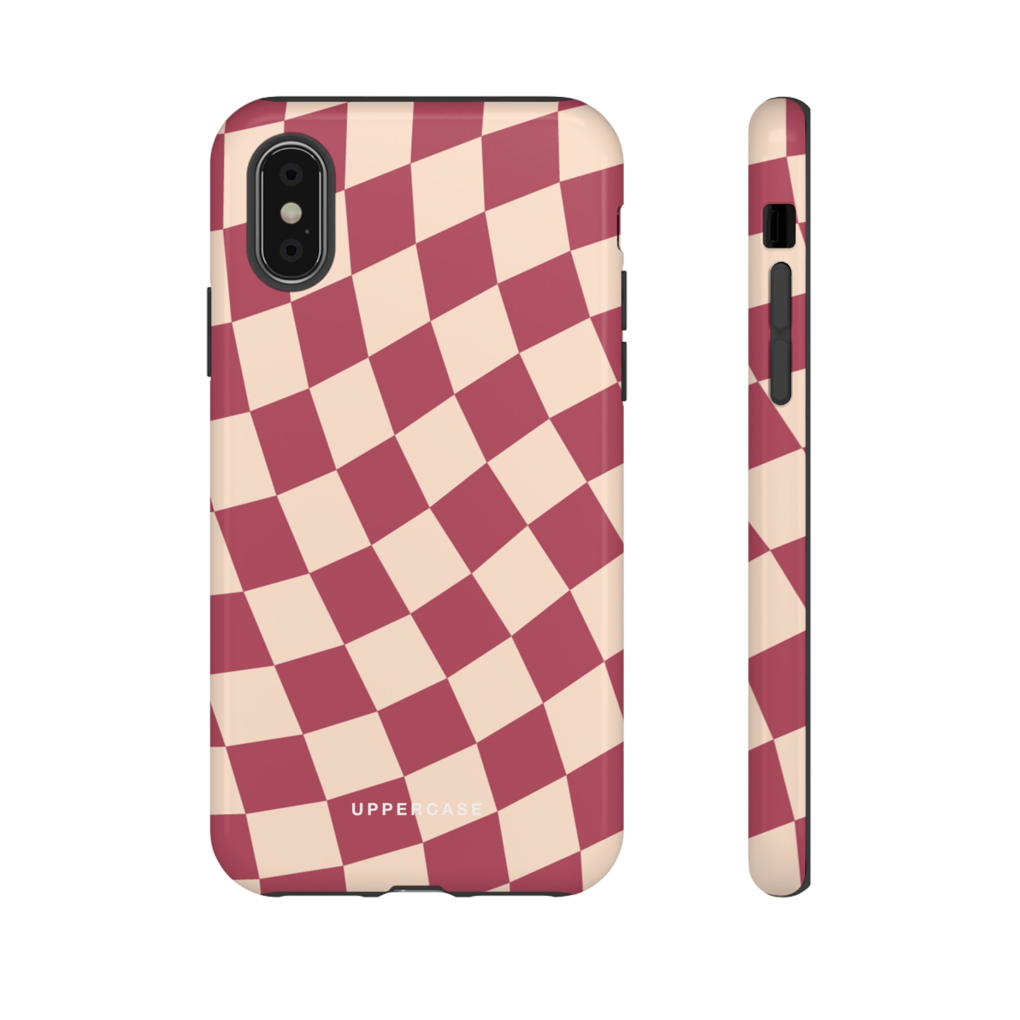 Wavy Check - Raspberry - Strong Case