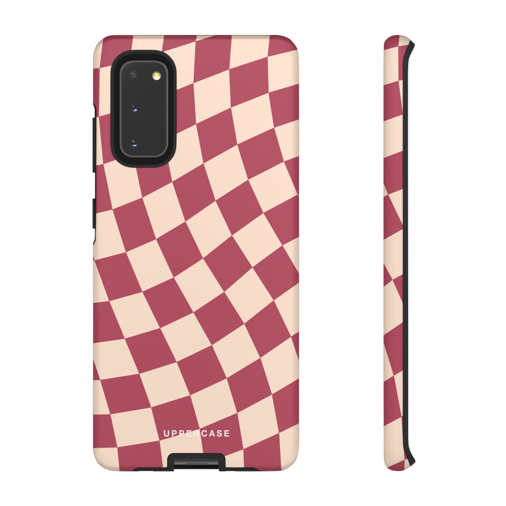 Wavy Check - Raspberry - Strong Case