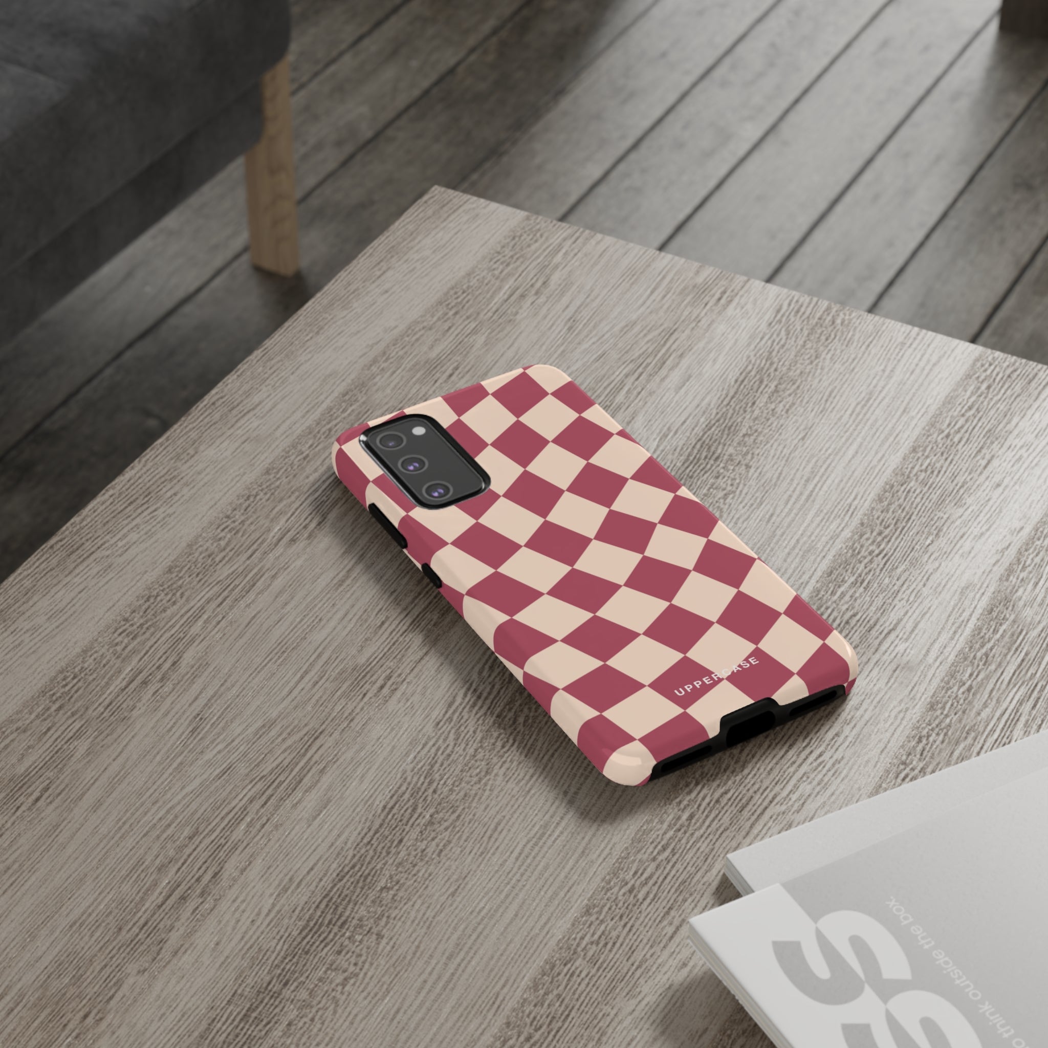 Wavy Check - Raspberry - Strong Case