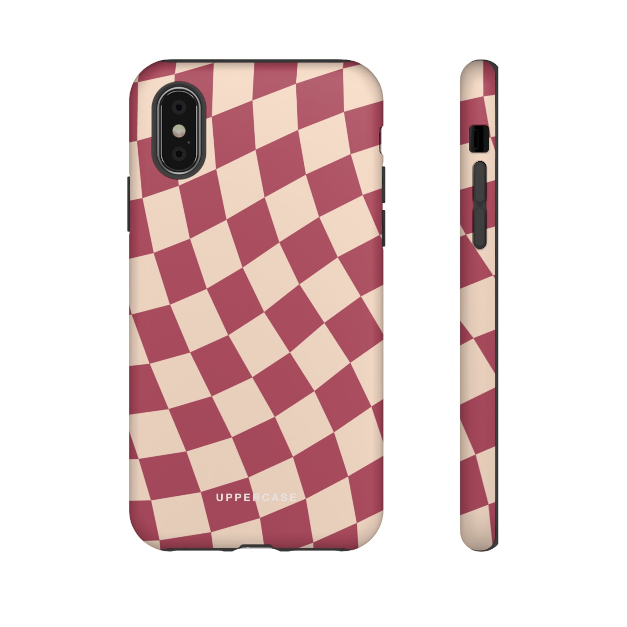 Wavy Check - Raspberry - Strong Case