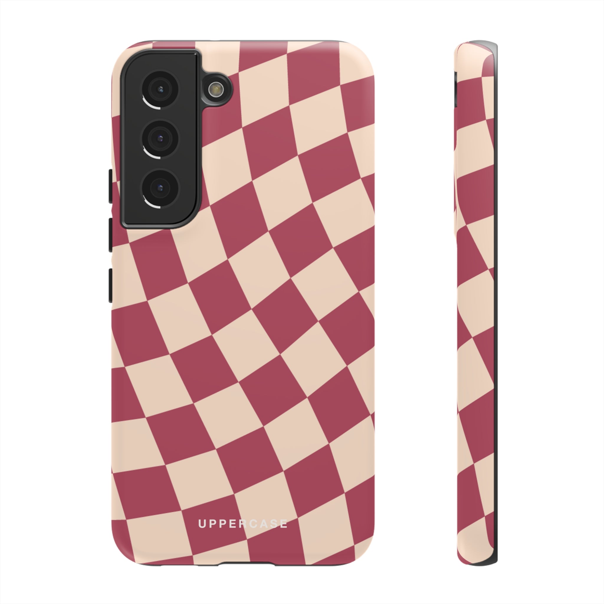 Wavy Check - Raspberry - Strong Case