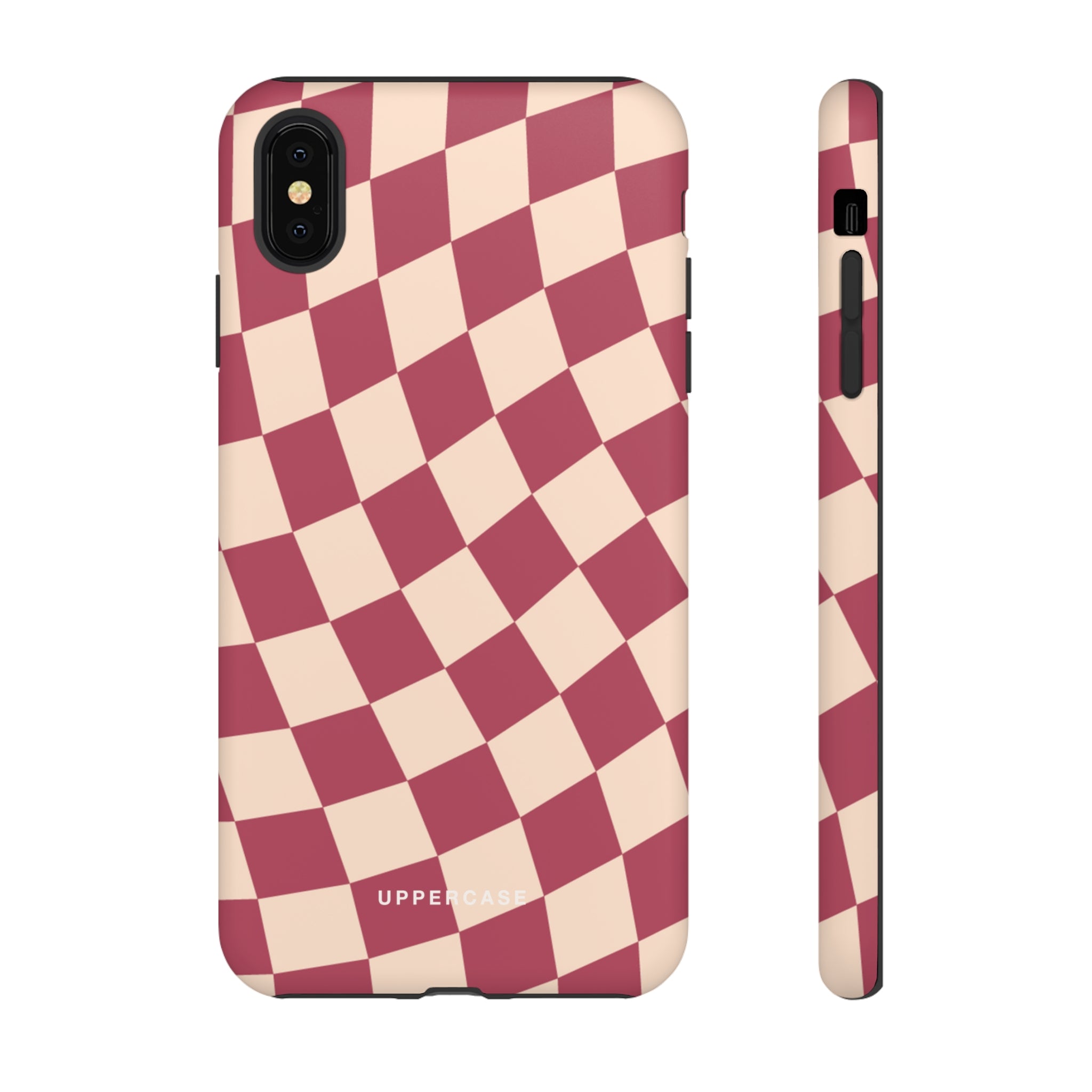 Wavy Check - Raspberry - Strong Case