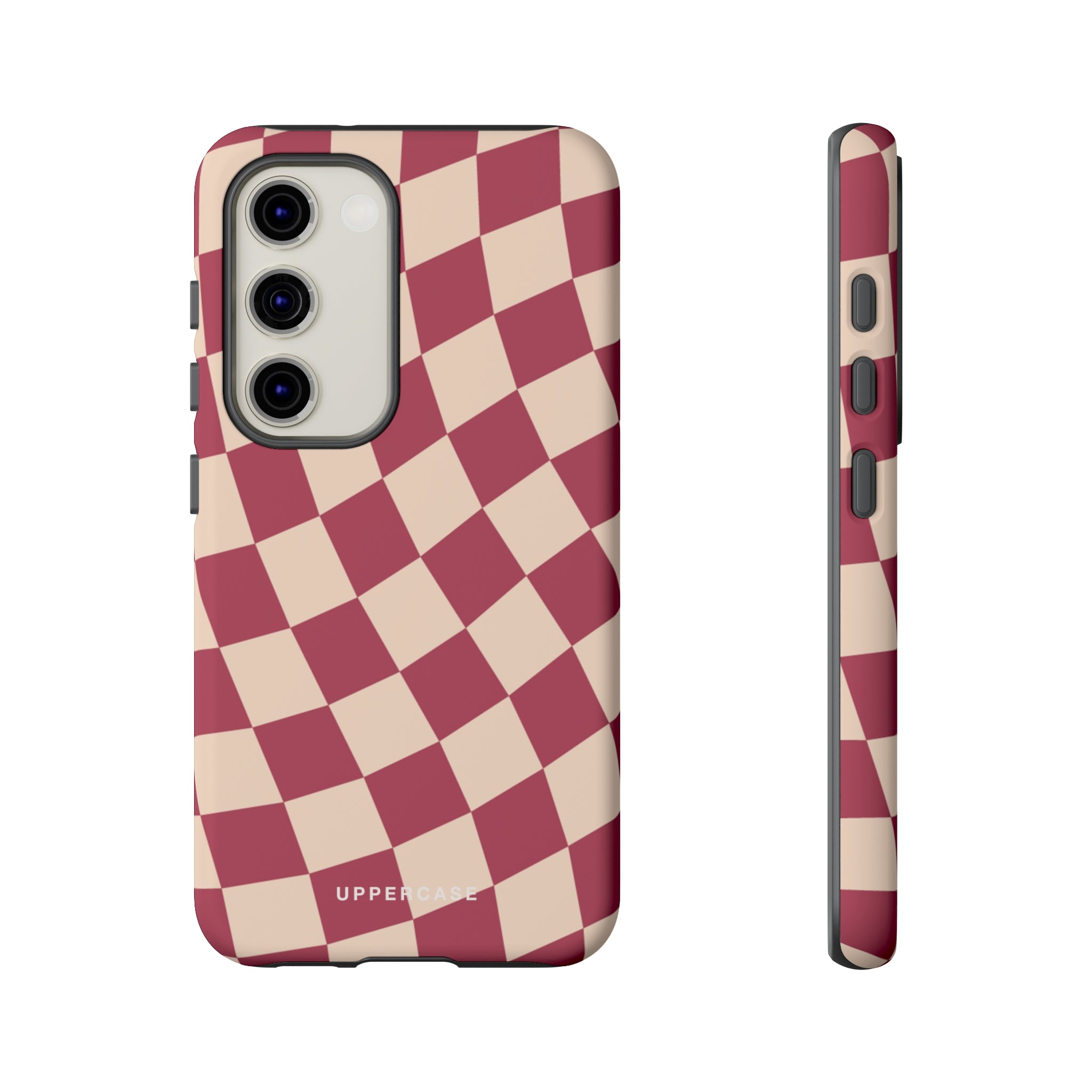 Wavy Check - Raspberry - Strong Case